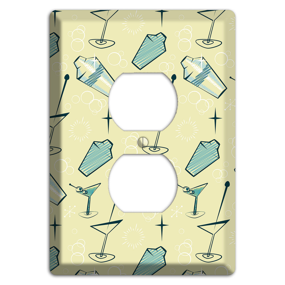 Retro Cocktails Lime Duplex Outlet Wallplate