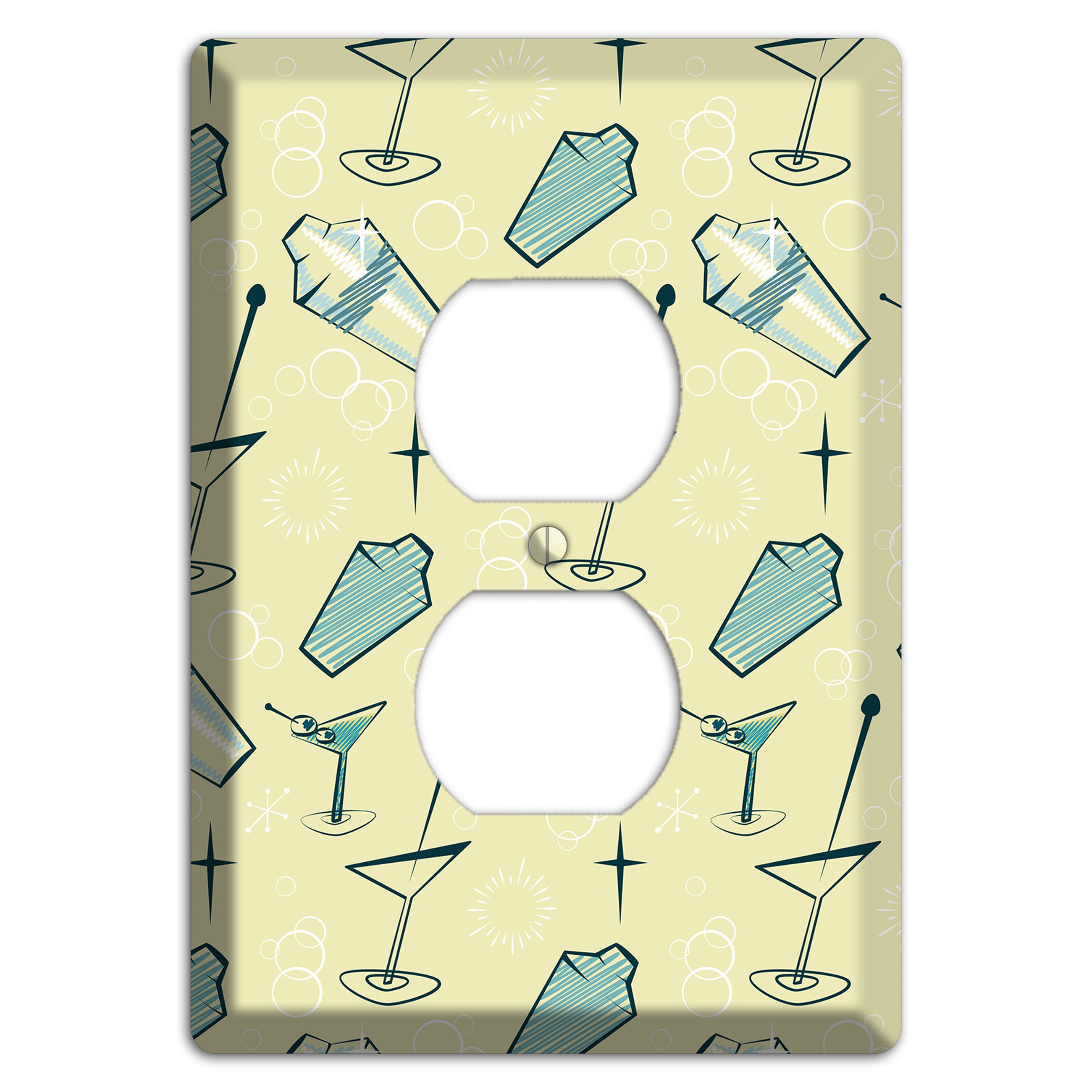 Retro Cocktails Lime Duplex Outlet Wallplate