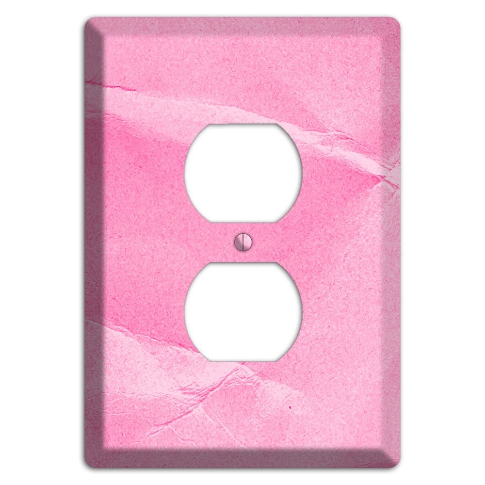 Carnation Pink Texture Duplex Outlet Wallplate