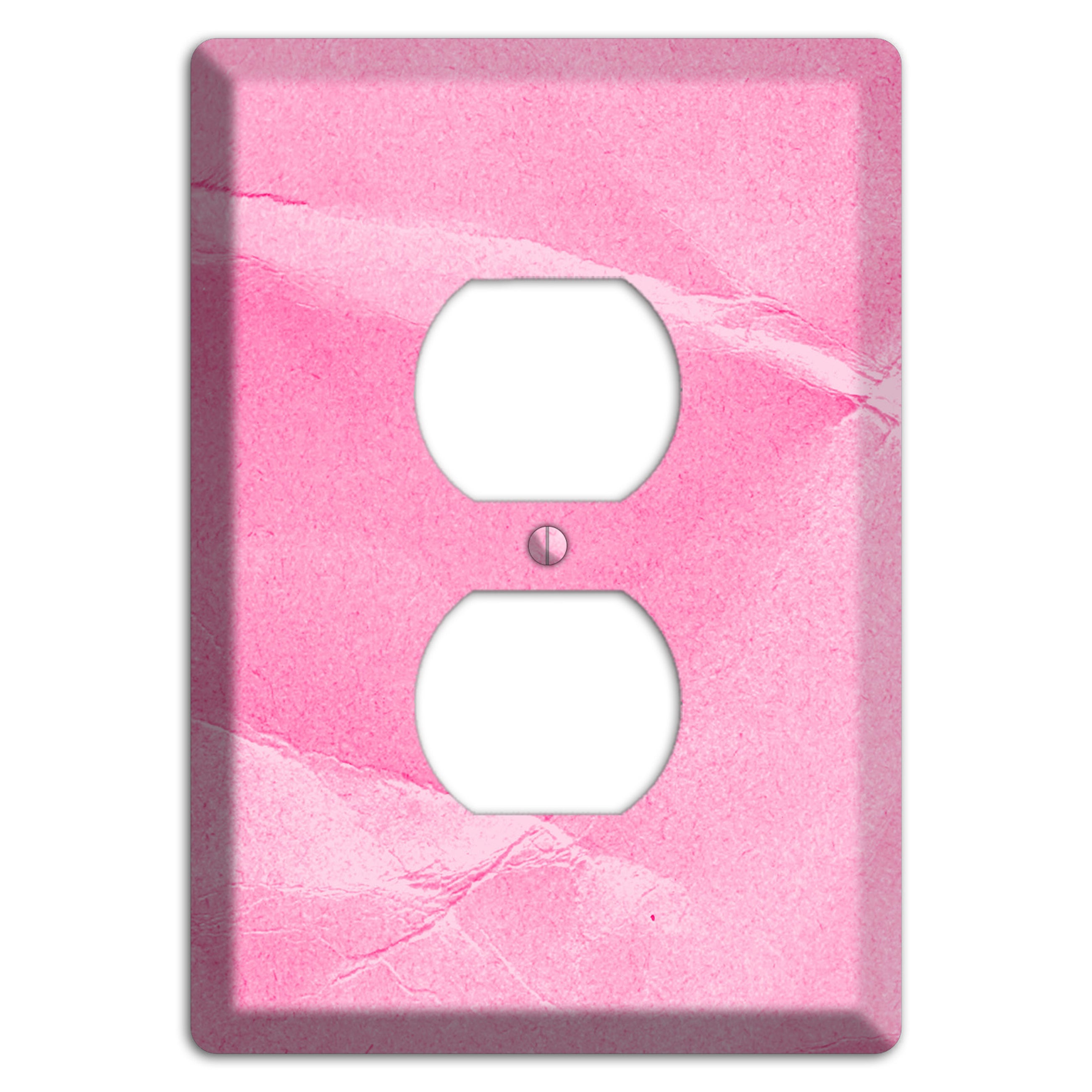 Carnation Pink Texture Duplex Outlet Wallplate