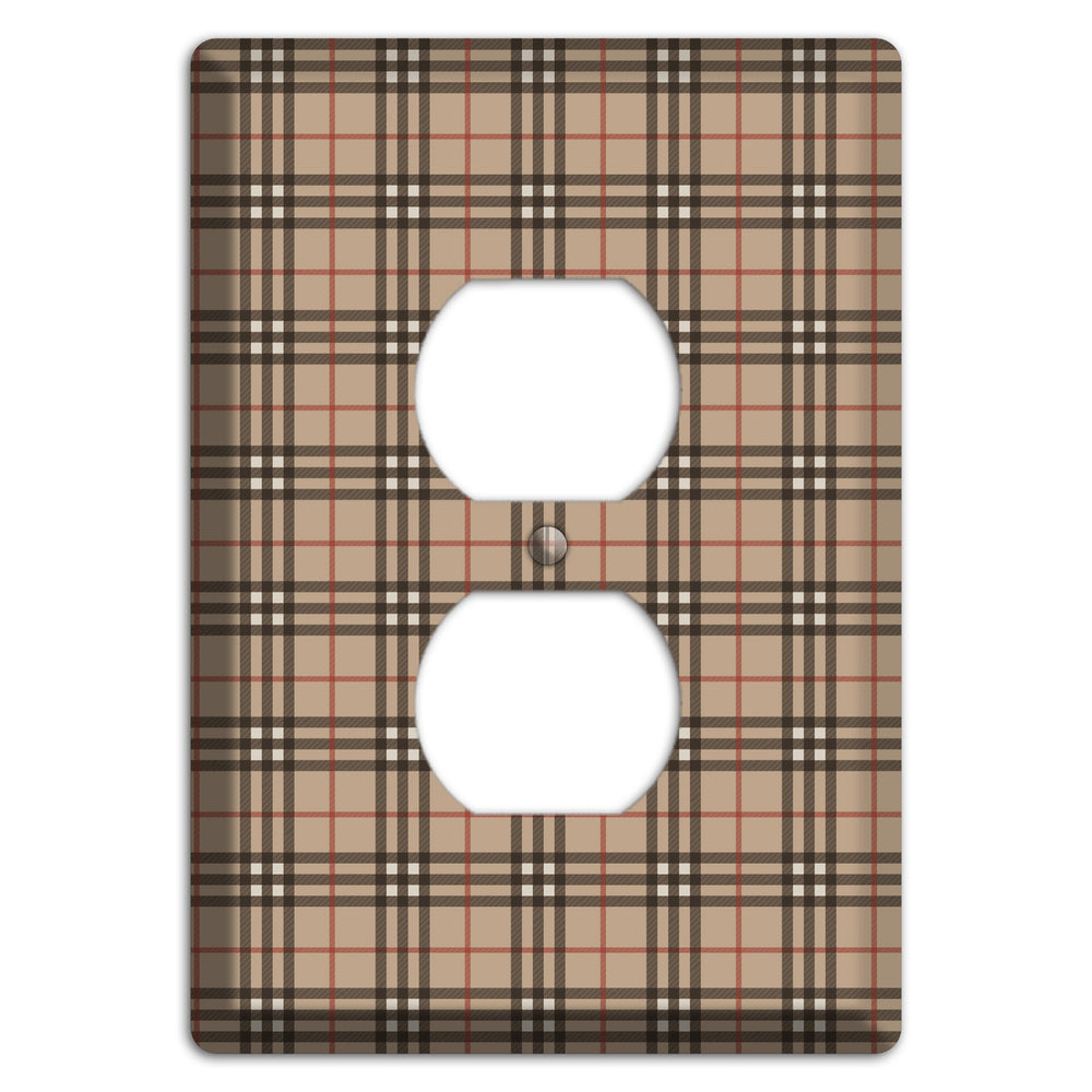 London Plaid Duplex Outlet Wallplate
