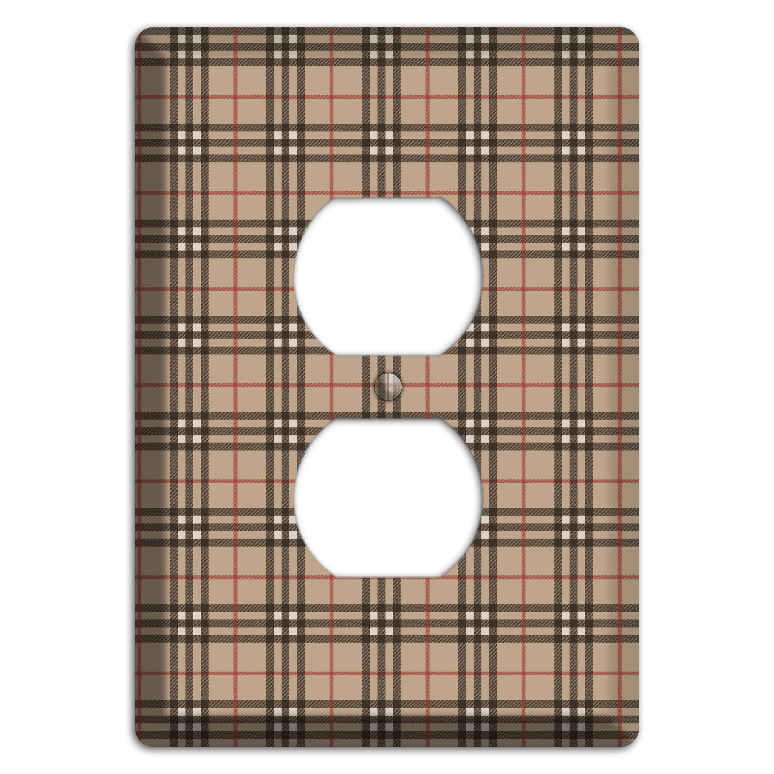 London Plaid Duplex Outlet Wallplate