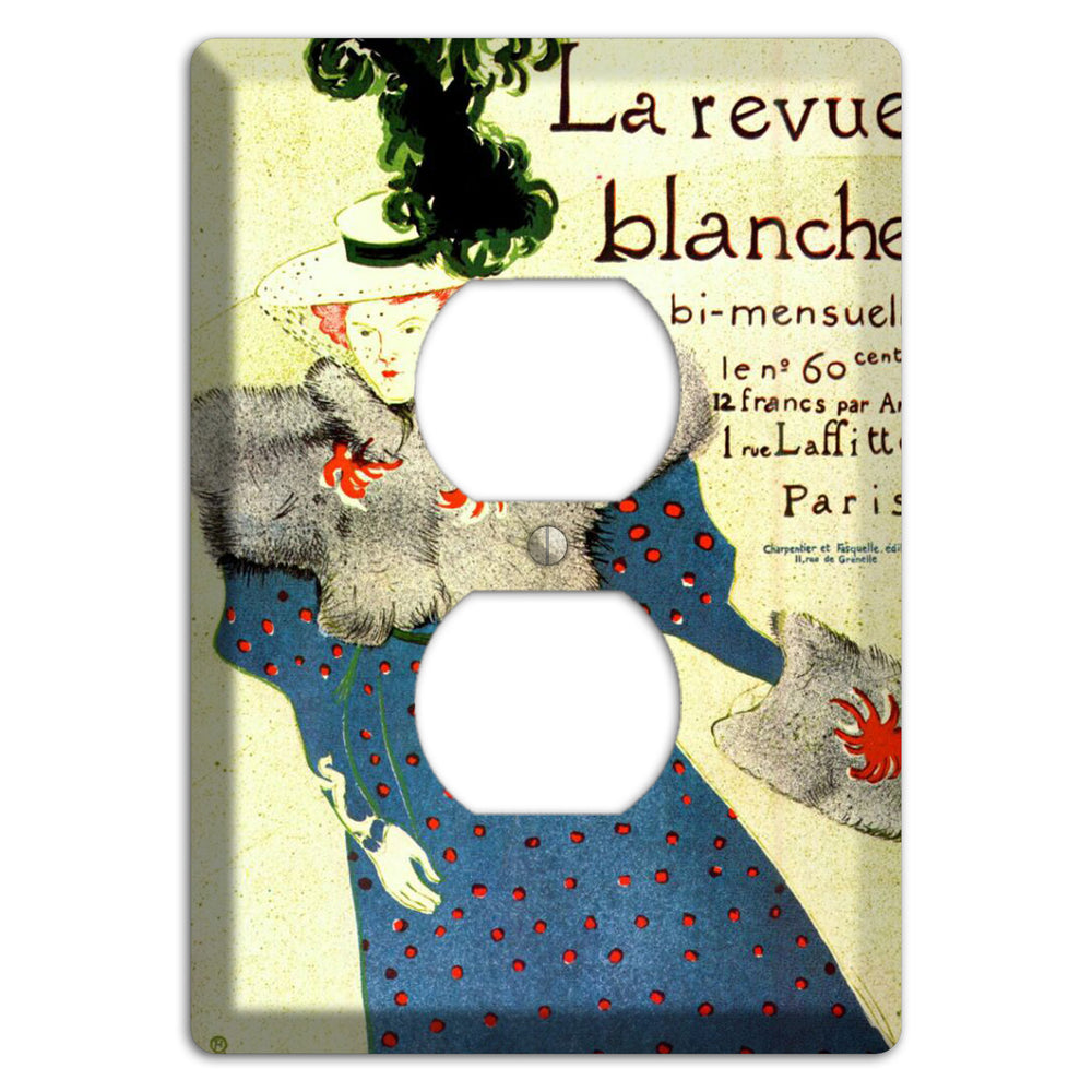 La Revue Blanche Vintage Poster Duplex Outlet Wallplate