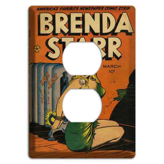 Branda Starr Vintage Comics Duplex Outlet Wallplate