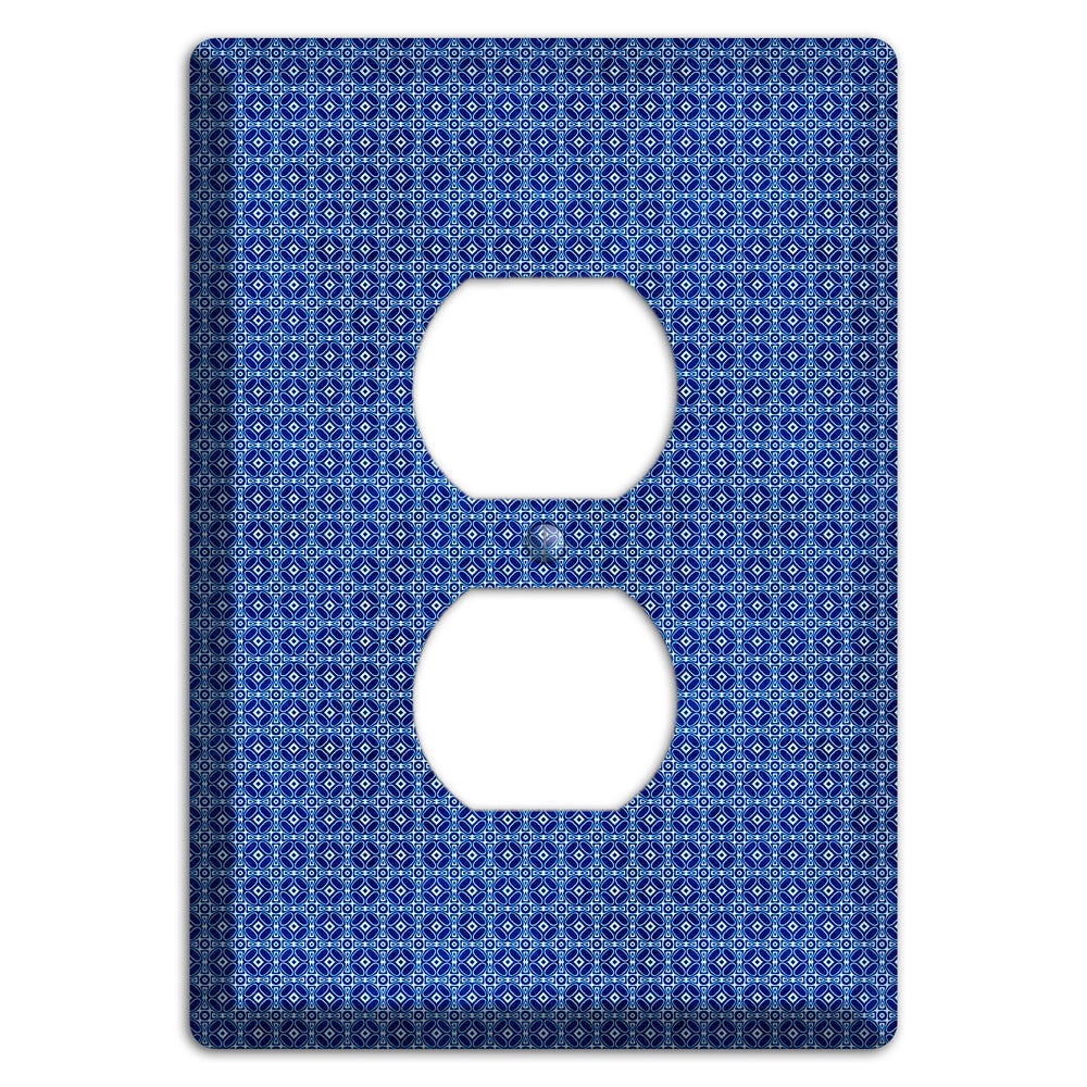 Multi Blue Arabesque Duplex Outlet Wallplate