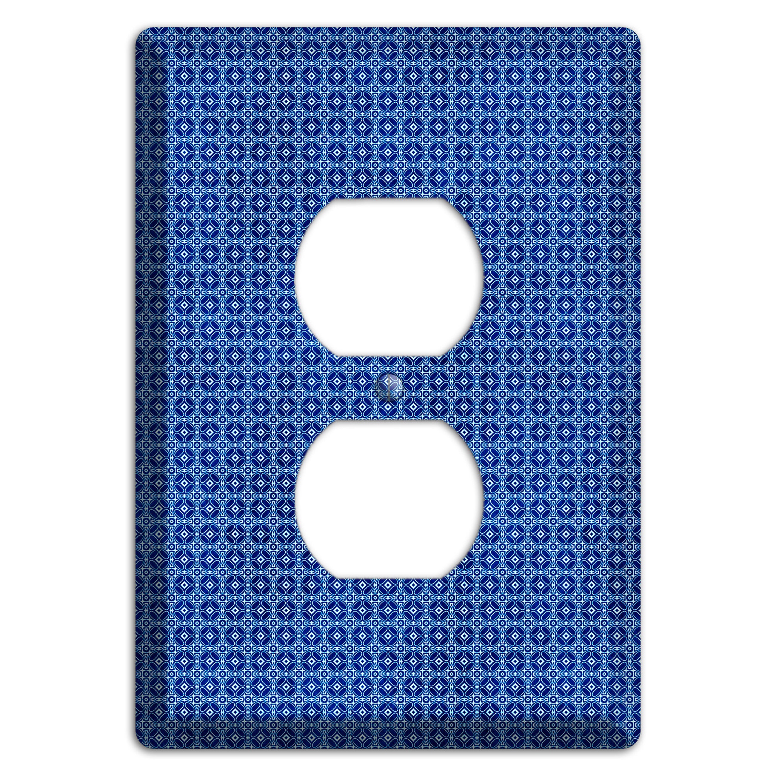 Multi Blue Arabesque Duplex Outlet Wallplate