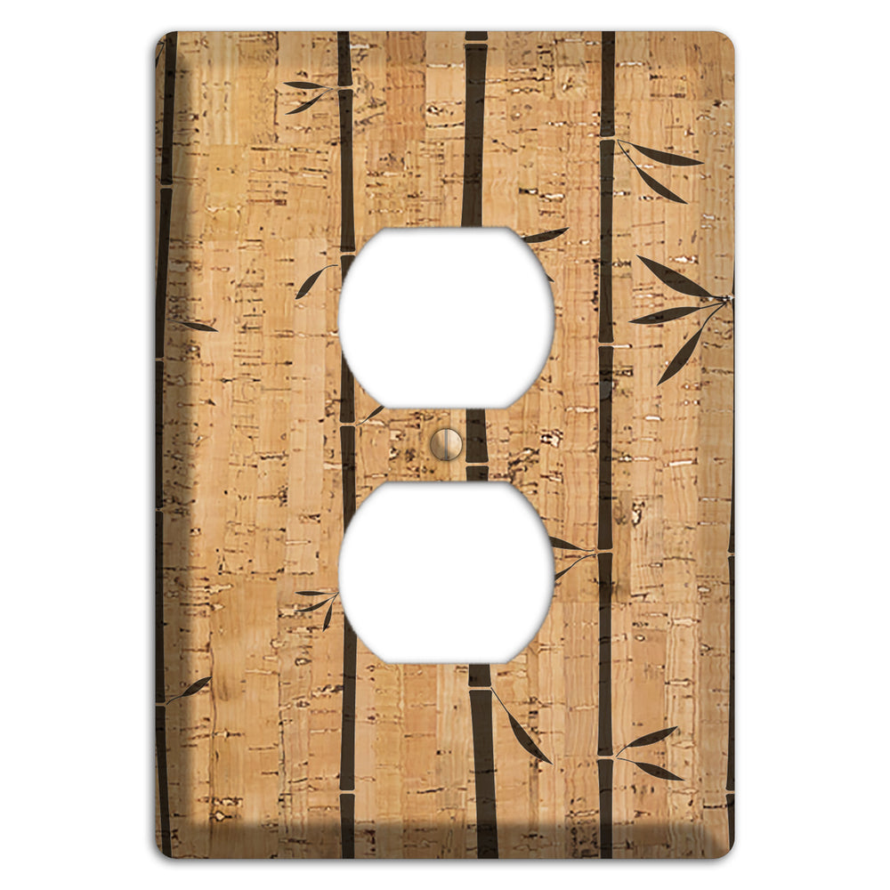 Bamboo Cork Duplex Outlet Wallplate