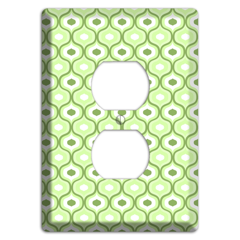 Multi Green Double Scallop Duplex Outlet Wallplate