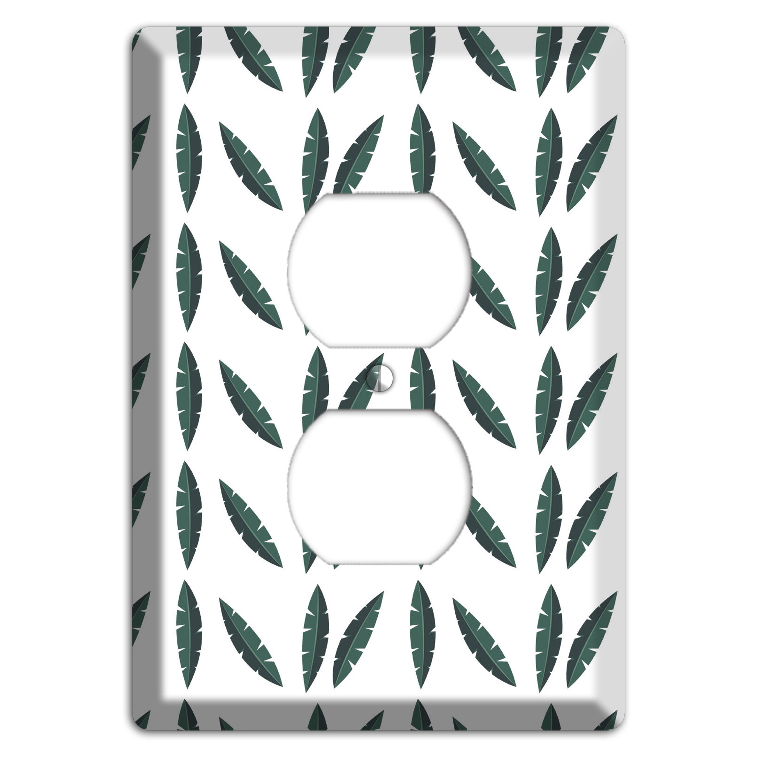 Leaves Style HH Duplex Outlet Wallplate