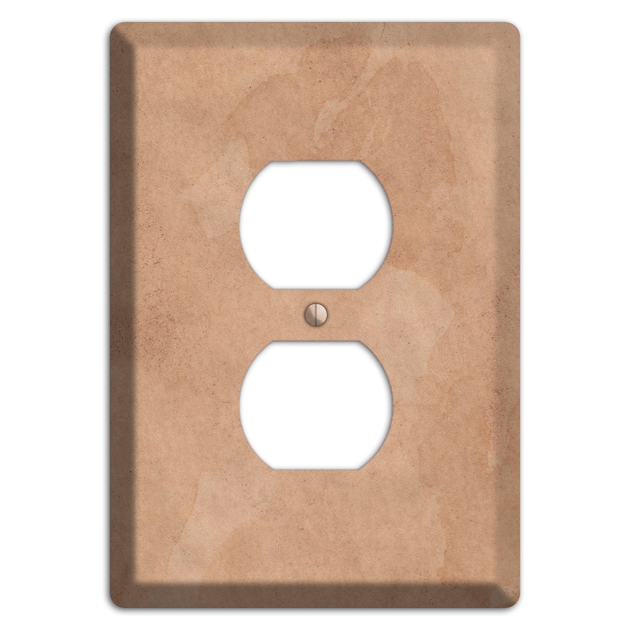 Aged Paper 3 Duplex Outlet Wallplate