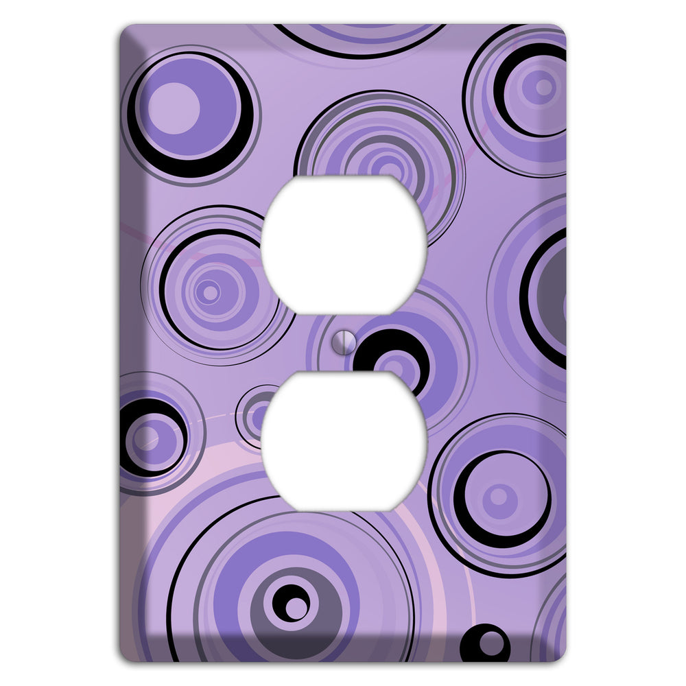 Lavender Circles Duplex Outlet Wallplate