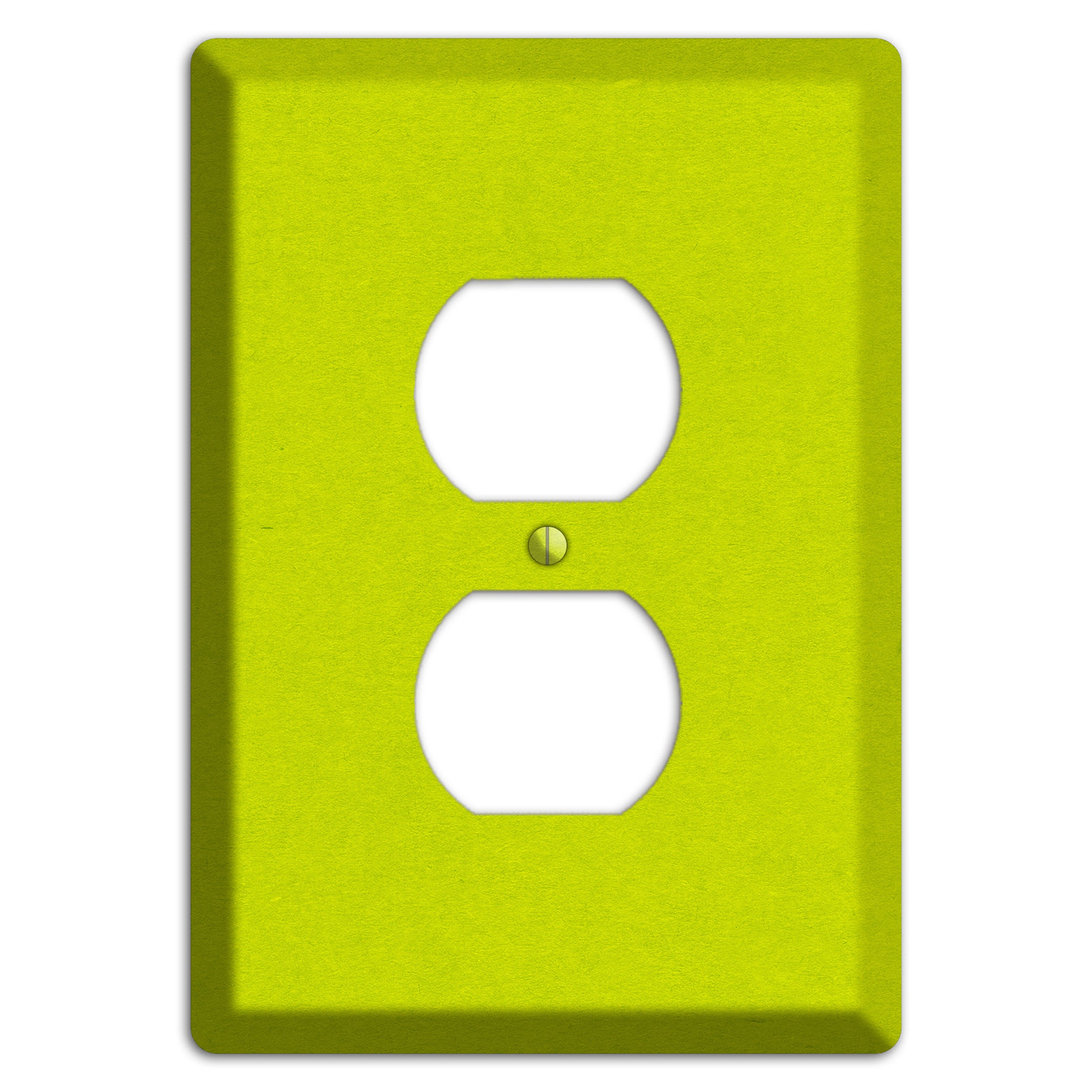 Electric Lime Kraft Duplex Outlet Wallplate