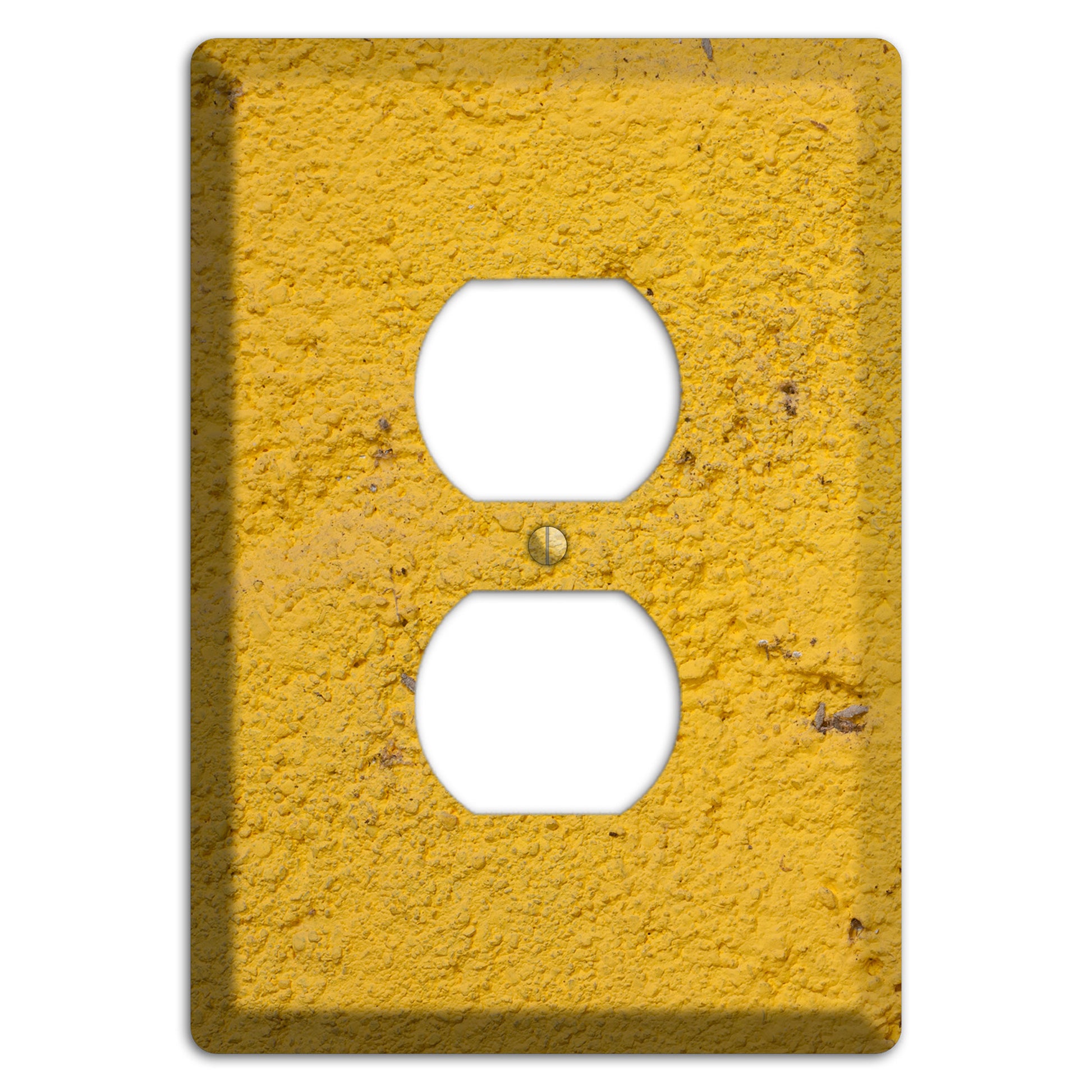 Yellow Concrete Duplex Outlet Wallplate