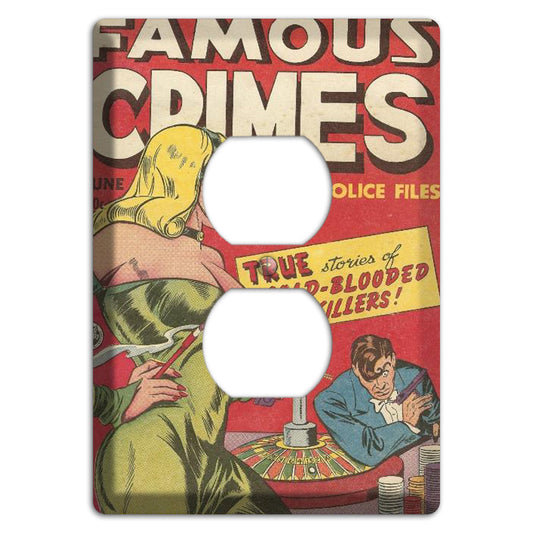 Famous Crimes Vintage Comics Duplex Outlet Wallplate