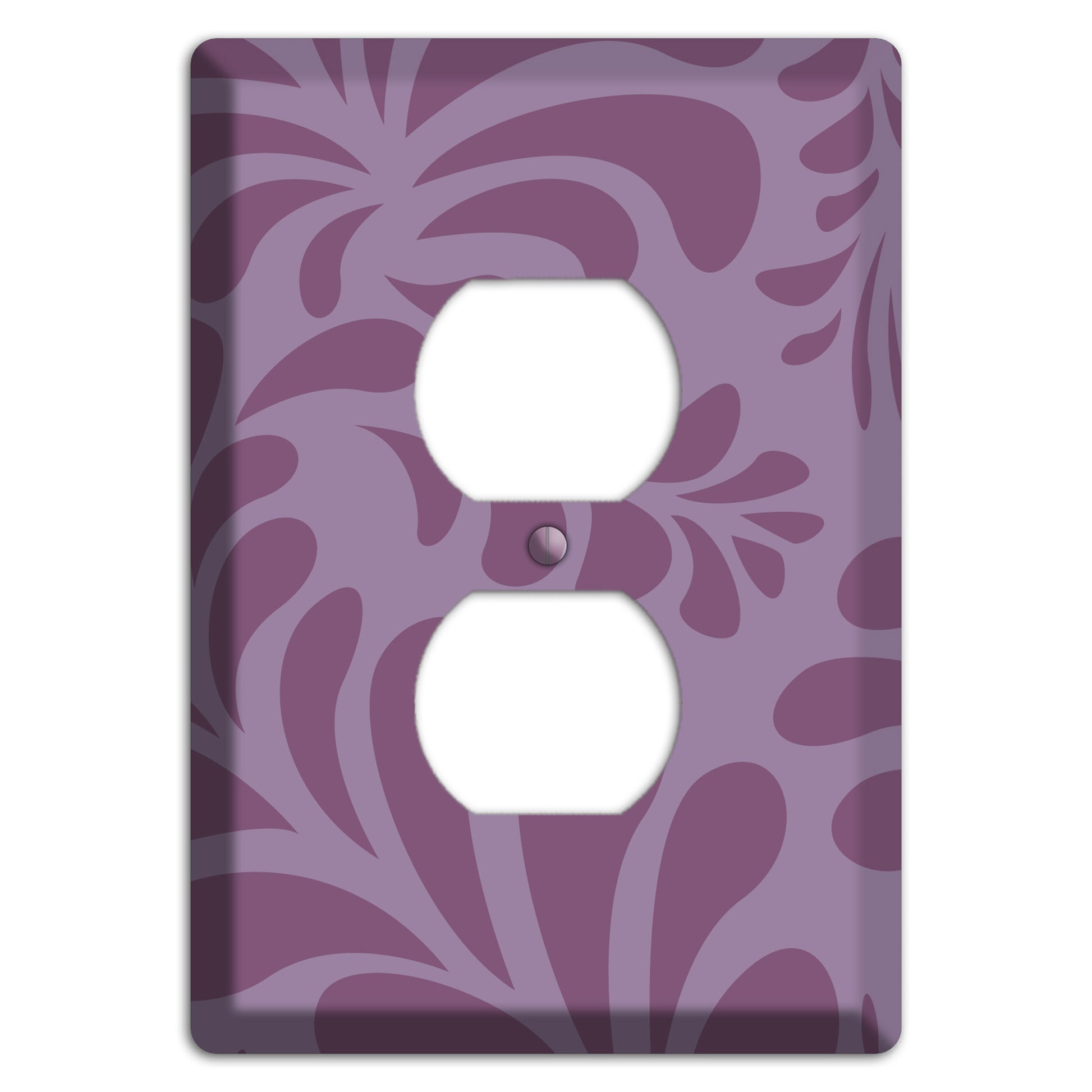 Purple Herati Duplex Outlet Wallplate