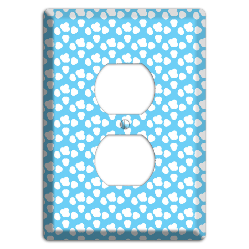Blue Small Clouds Duplex Outlet Wallplate