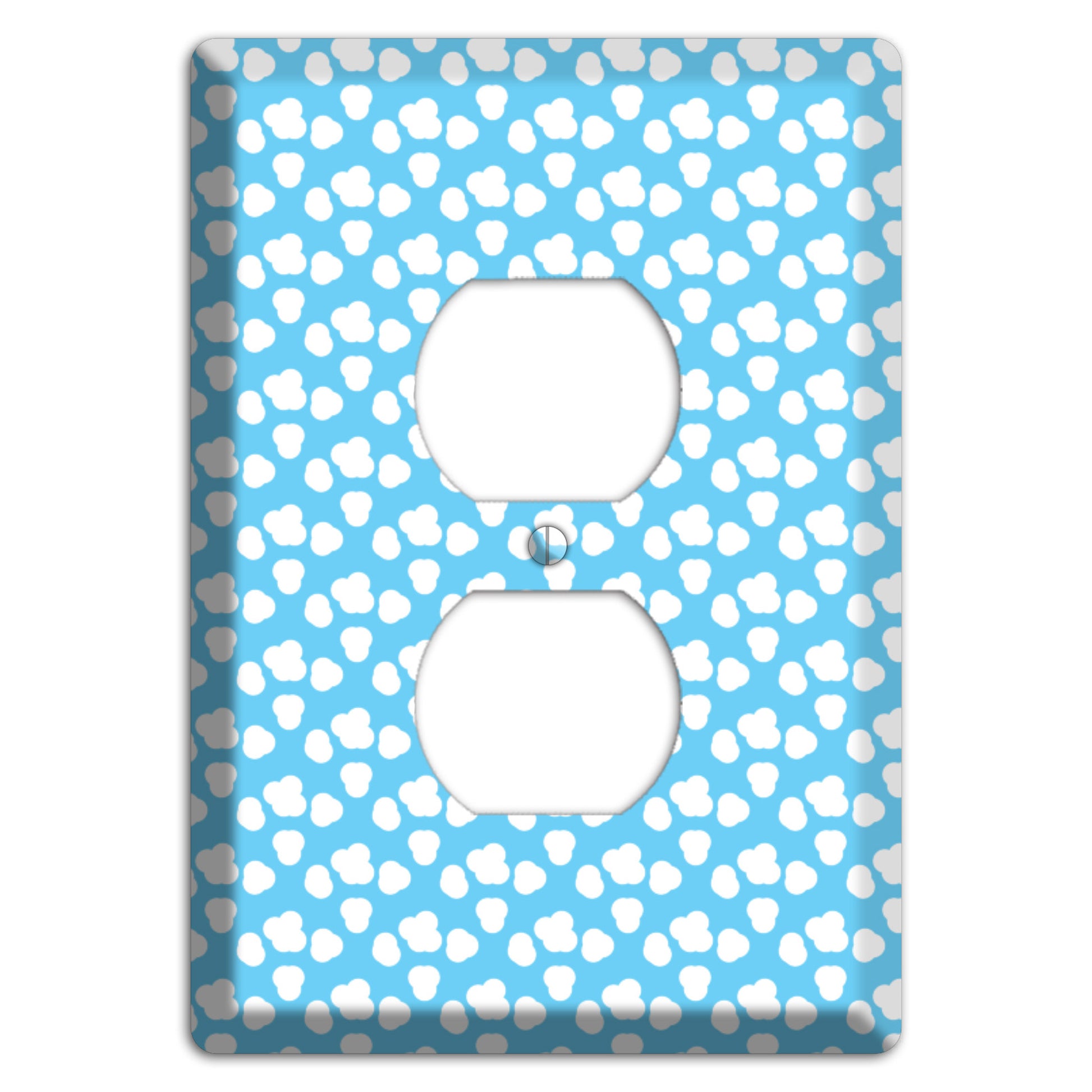 Blue Small Clouds Duplex Outlet Wallplate