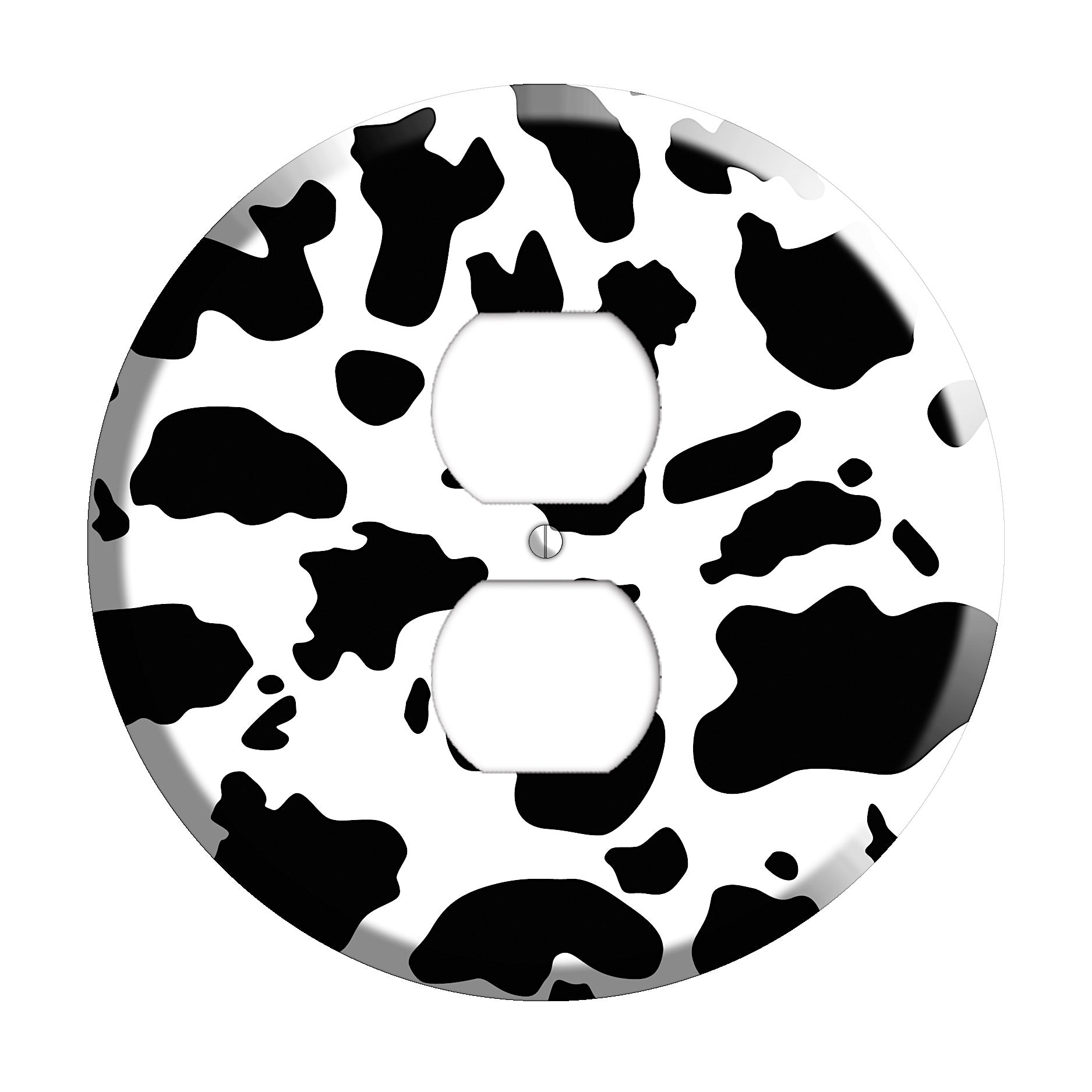 Black Cow Duplex Outlet Wallplate
