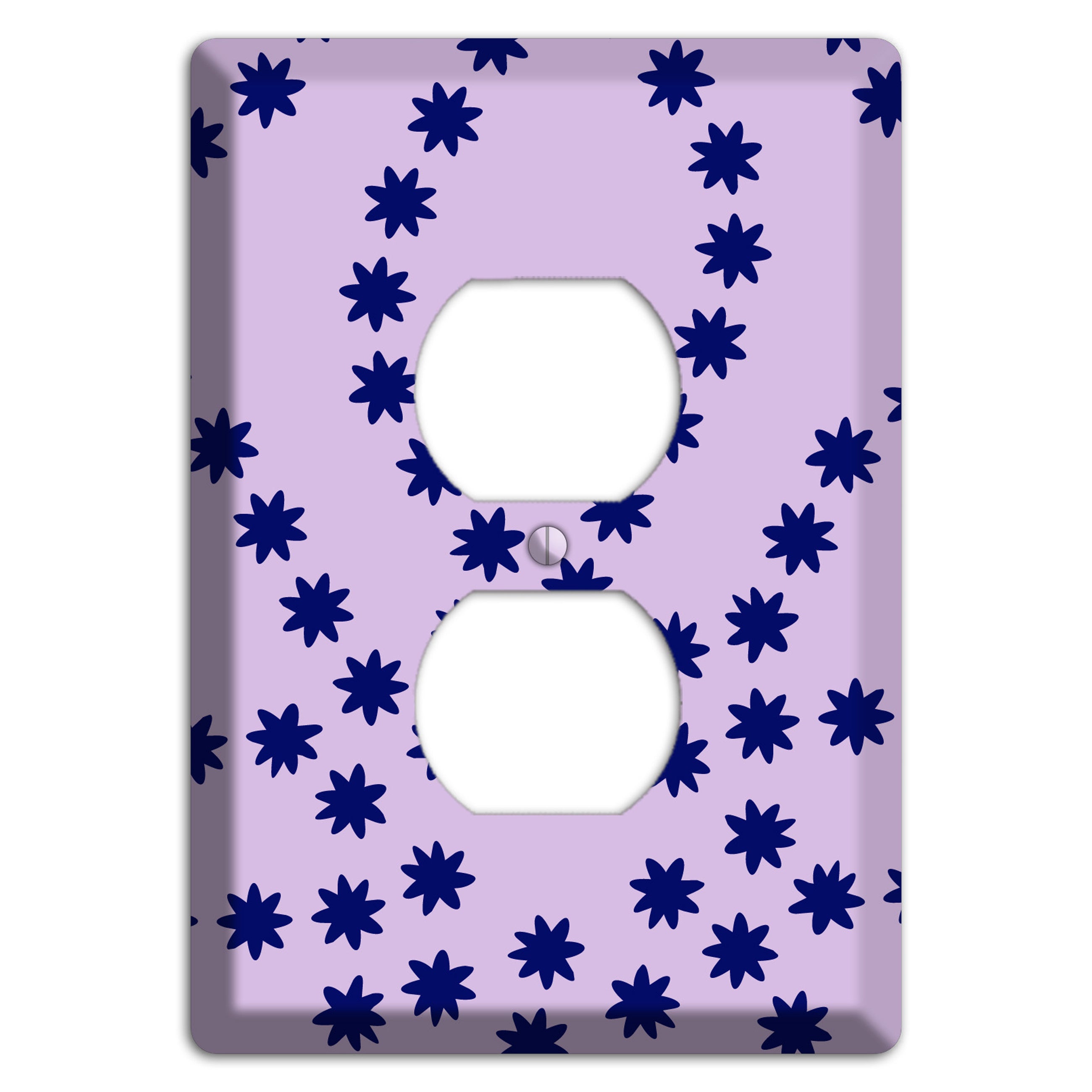 Lavender with Purple Constellation Duplex Outlet Wallplate