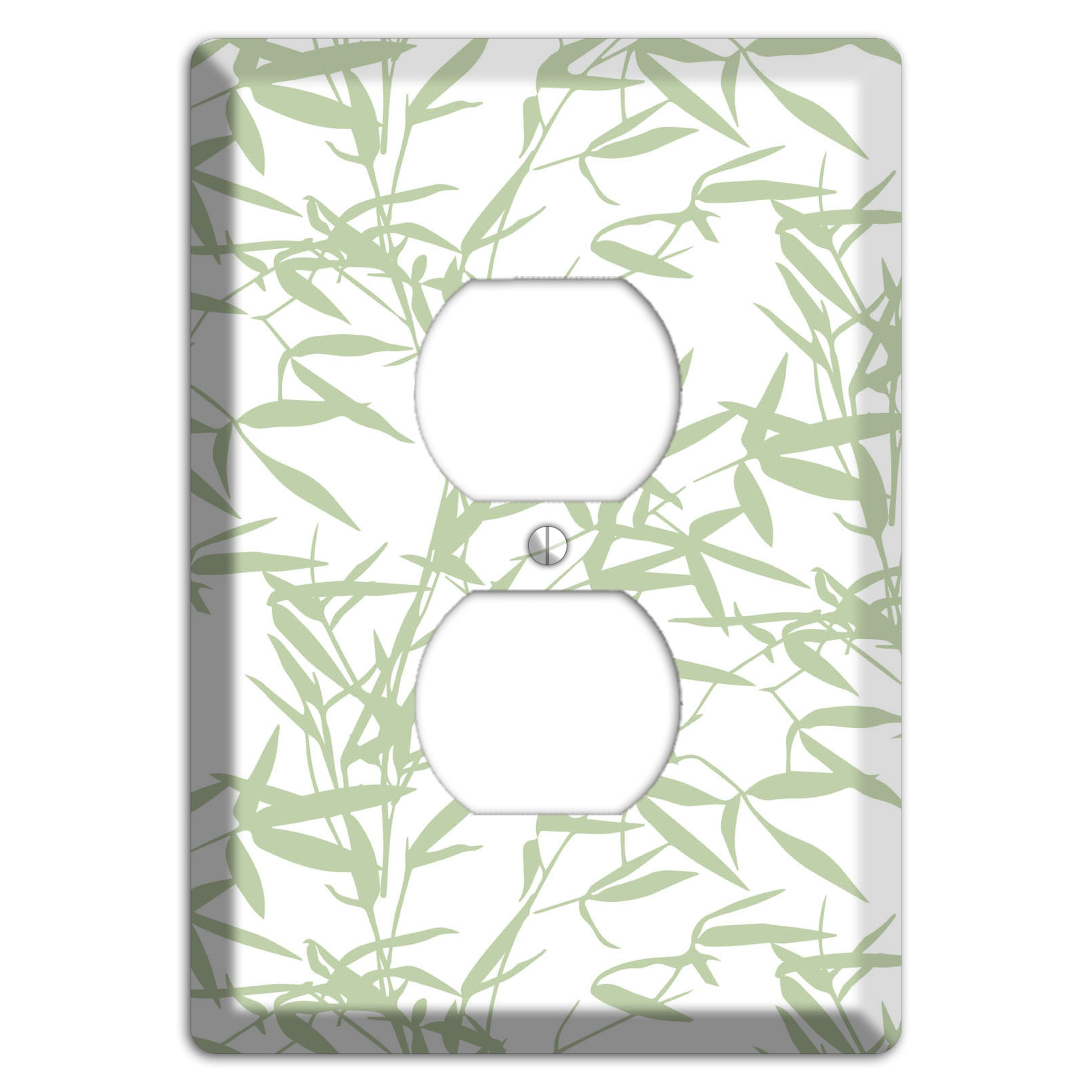 Leaves Style P Duplex Outlet Wallplate