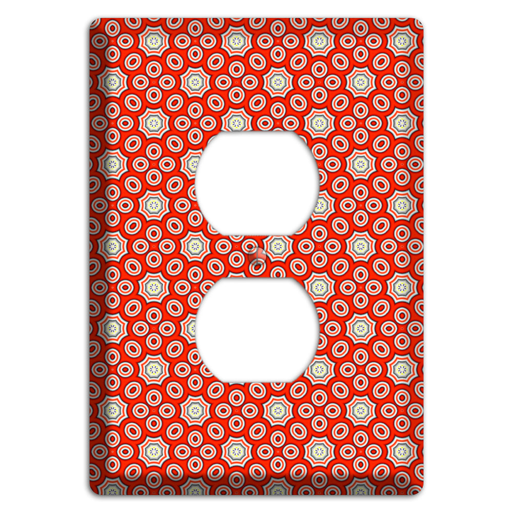 Red Foulard 3 Duplex Outlet Wallplate