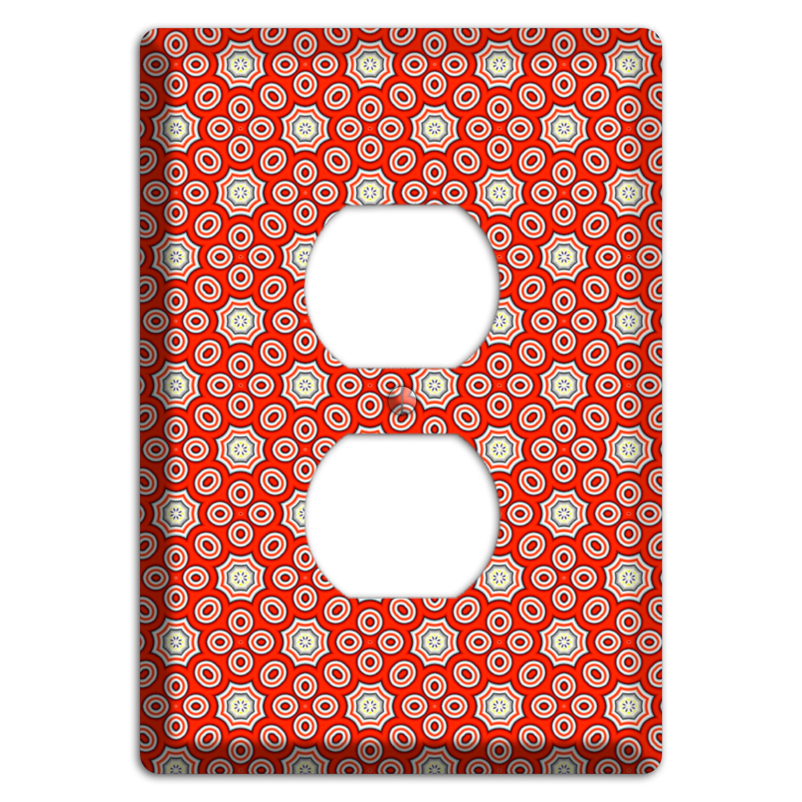 Red Foulard 3 Duplex Outlet Wallplate