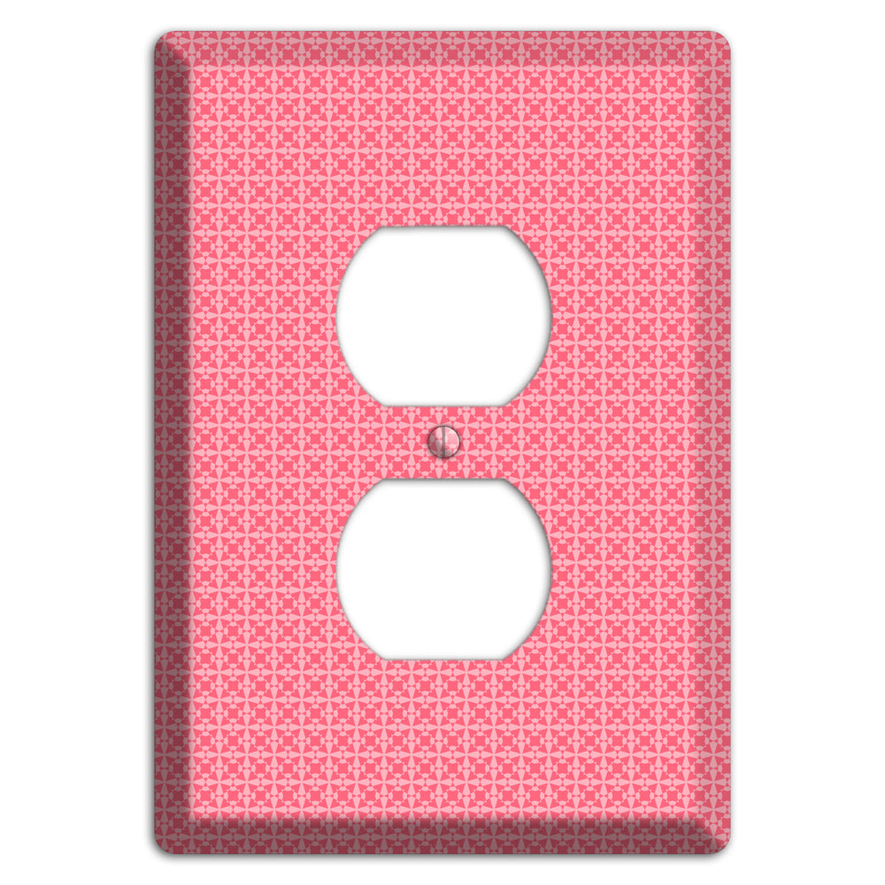 Multi Pink Tiled Arabesque Duplex Outlet Wallplate