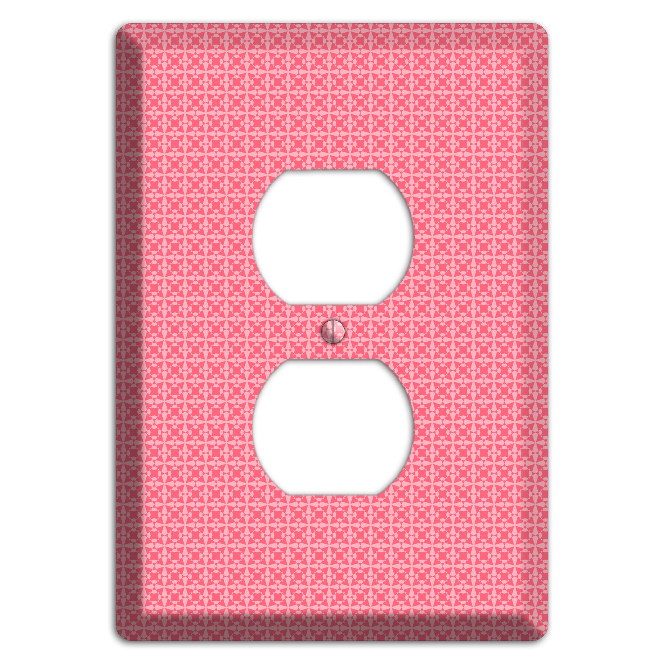 Multi Pink Tiled Arabesque Duplex Outlet Wallplate