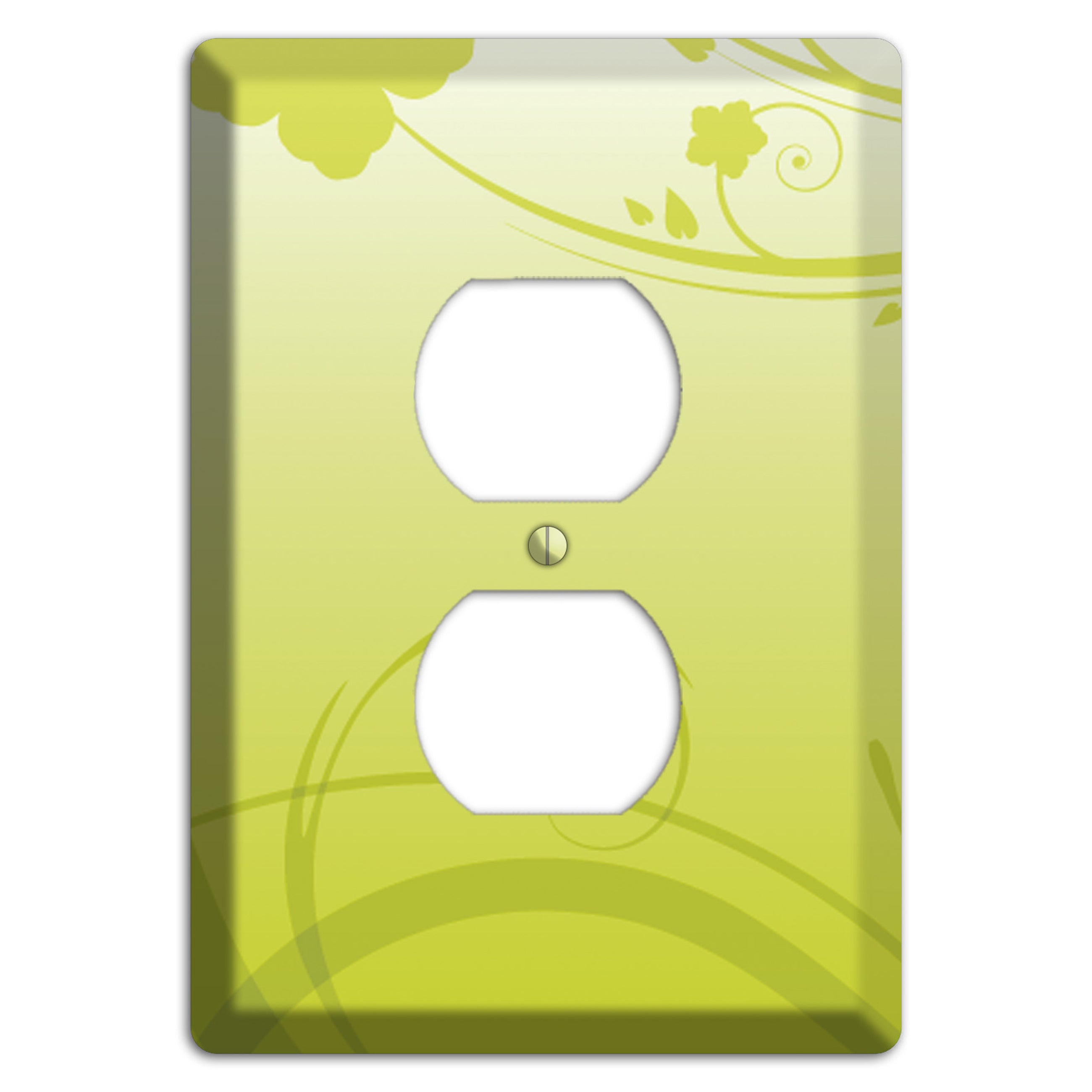 Green Swirls Duplex Outlet Wallplate