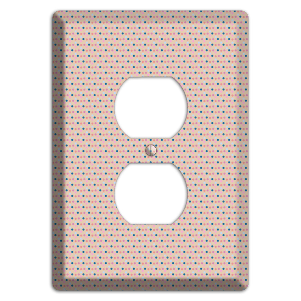 Multi Dusty Pink Tiny Dots Duplex Outlet Wallplate