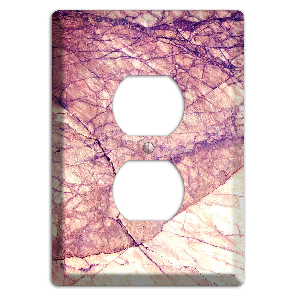 Cavern Pink Marble Duplex Outlet Wallplate