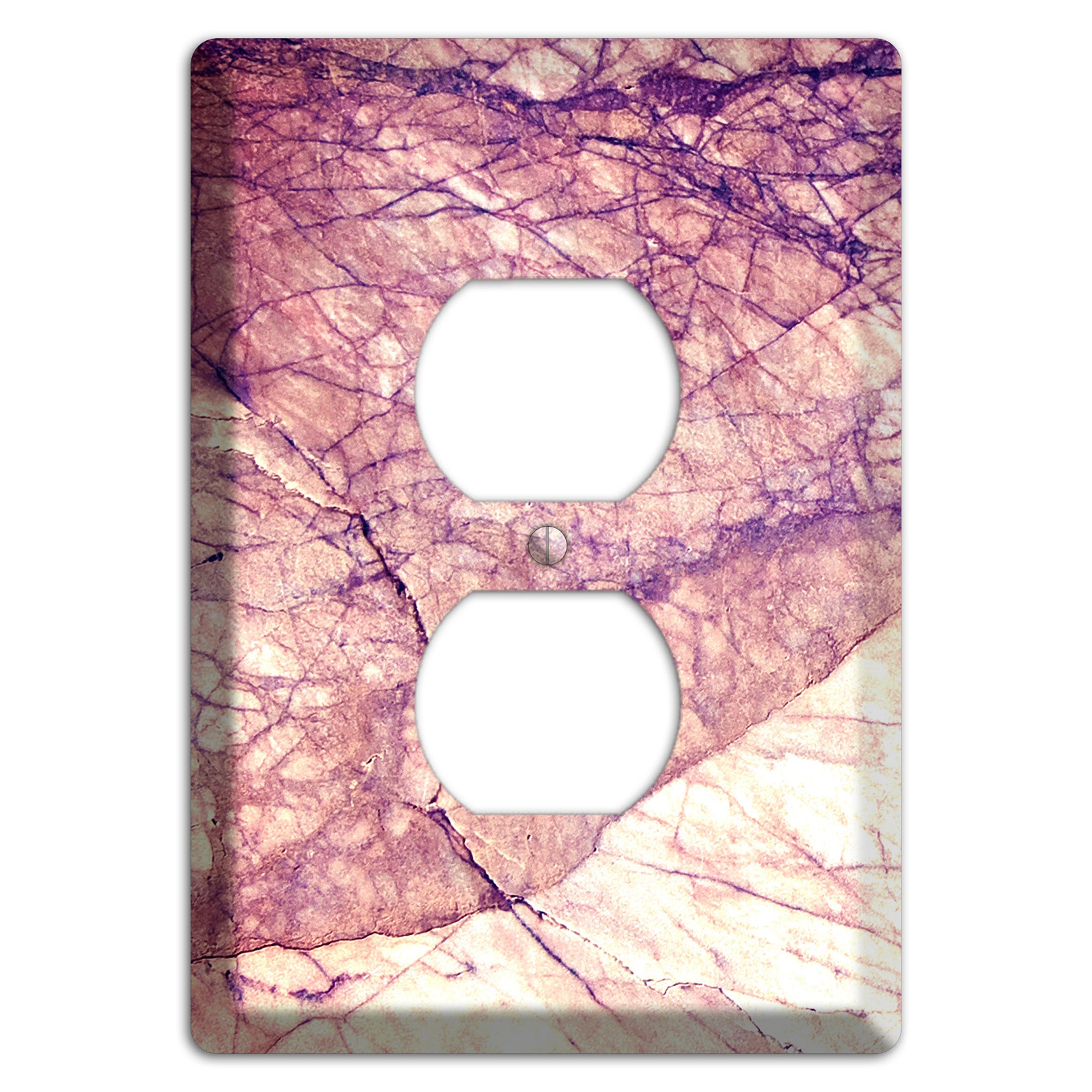 Cavern Pink Marble Duplex Outlet Wallplate