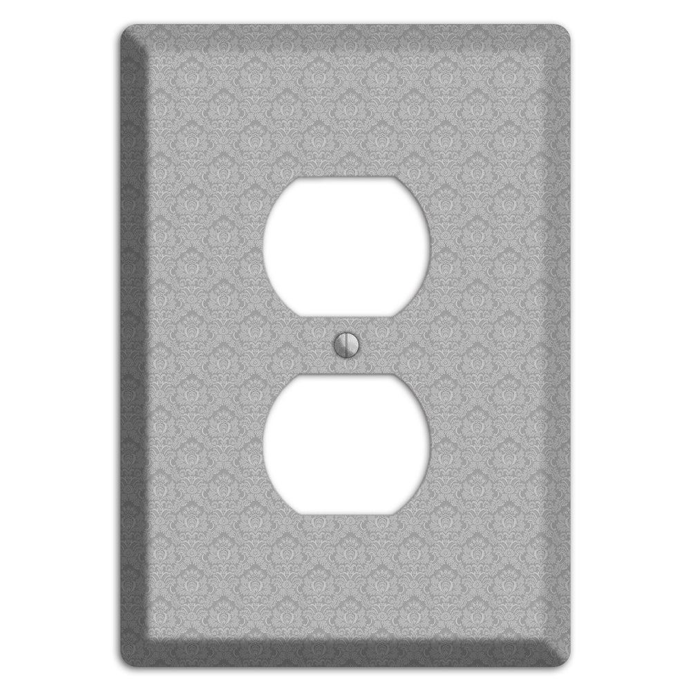 Light Grey Cartouche Duplex Outlet Wallplate