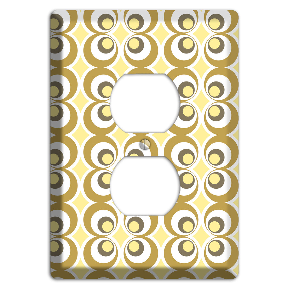 Multi Olive Offset Bullseye Duplex Outlet Wallplate