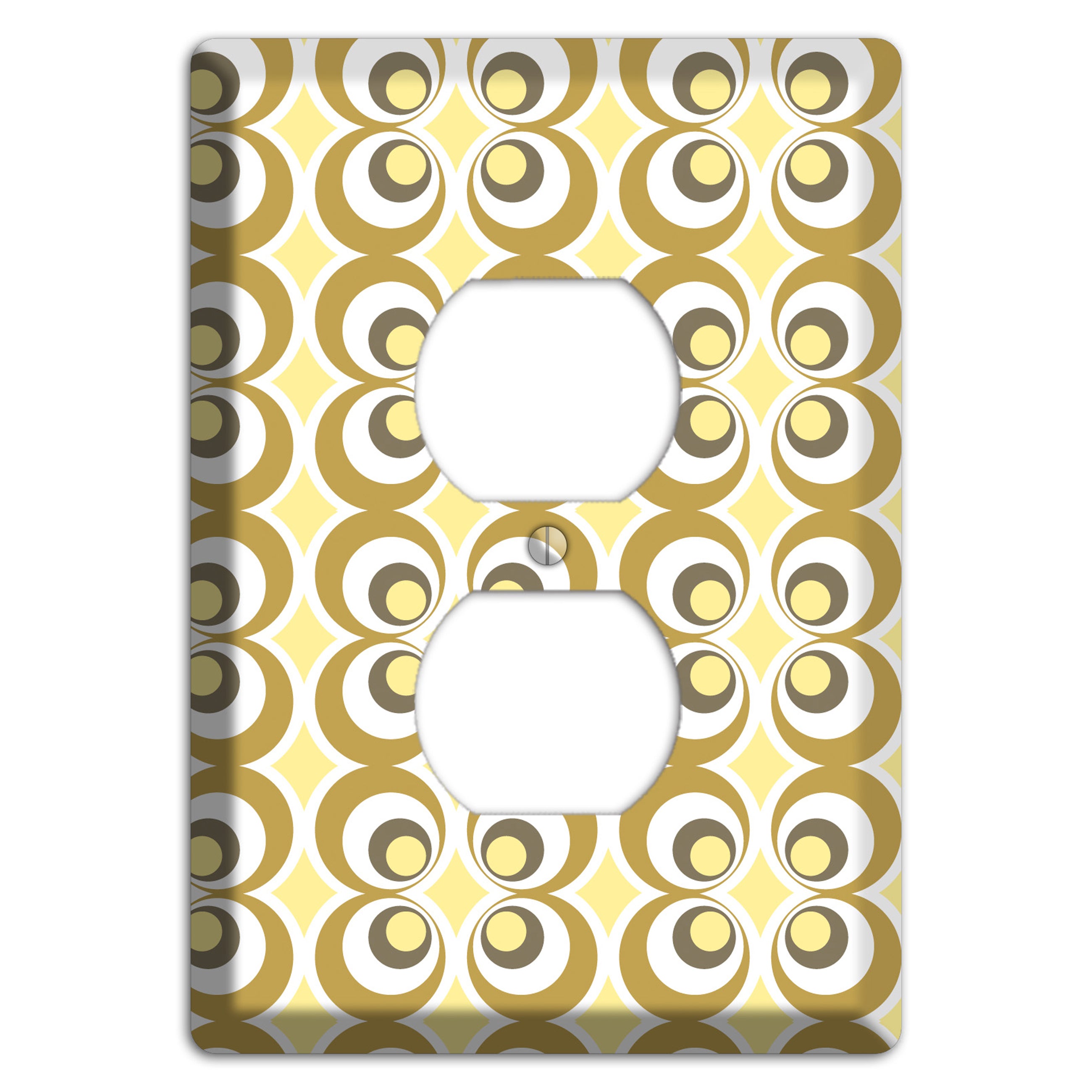 Multi Olive Offset Bullseye Duplex Outlet Wallplate