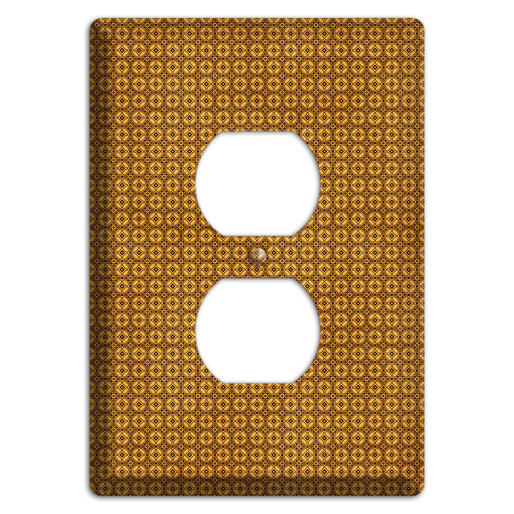 Multi Maroon Orange Arabesque Duplex Outlet Wallplate