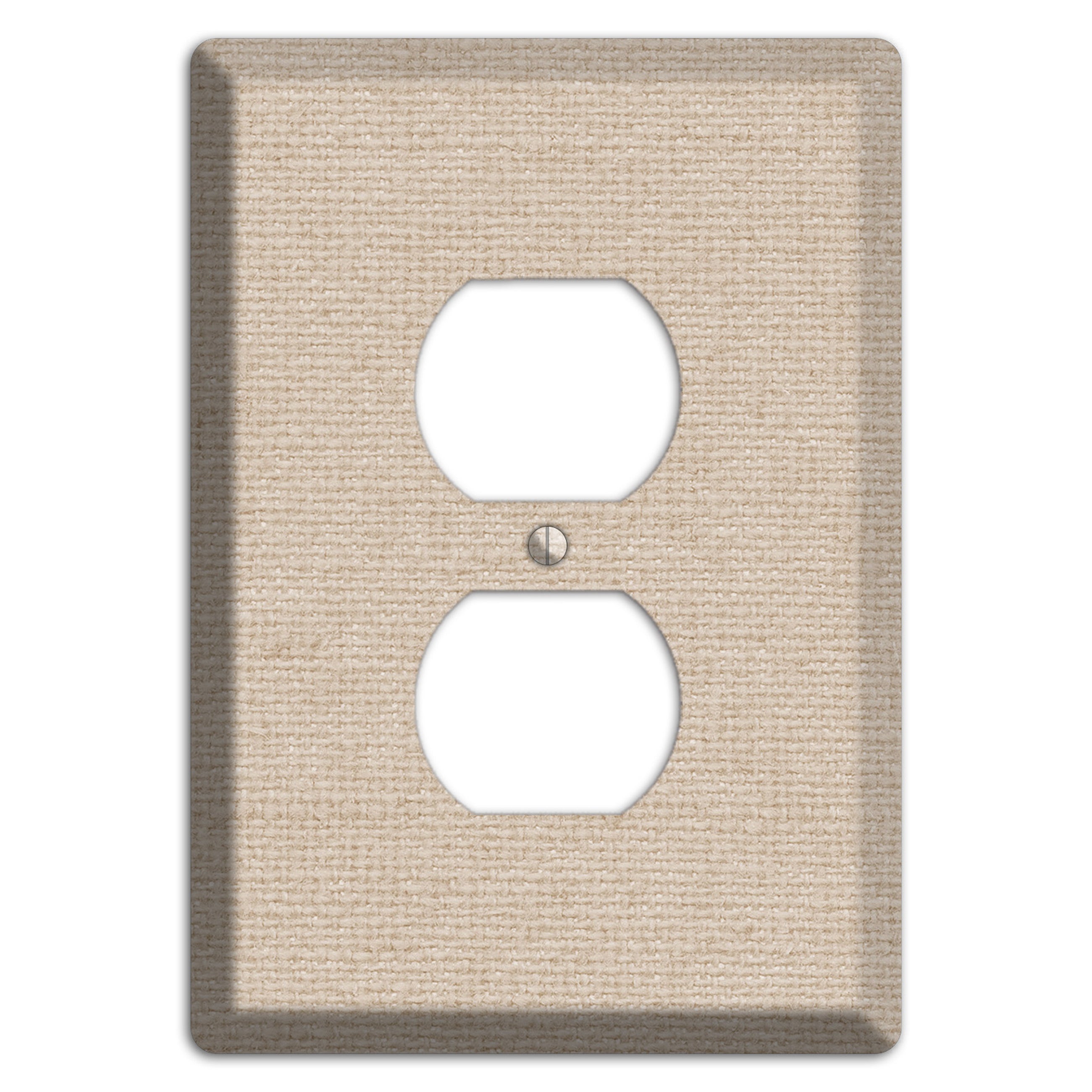 Vanilla Neutral Texture Duplex Outlet Wallplate