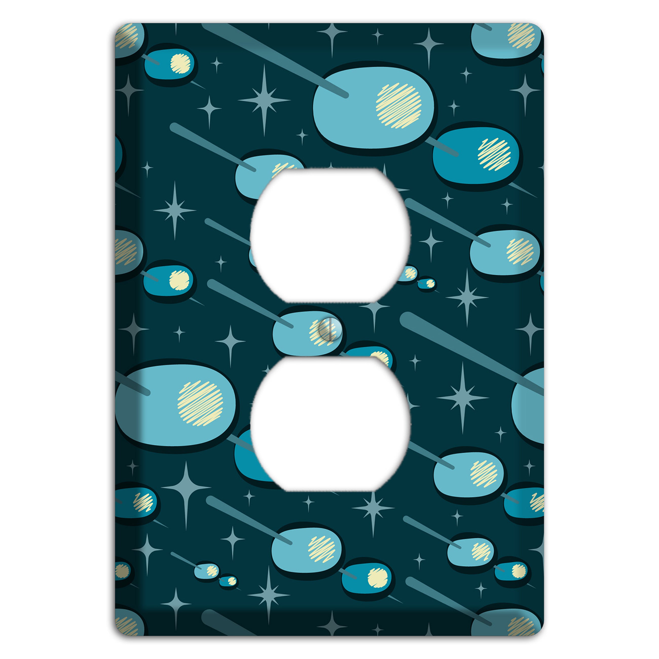 Retro Martini Olive Duplex Outlet Wallplate