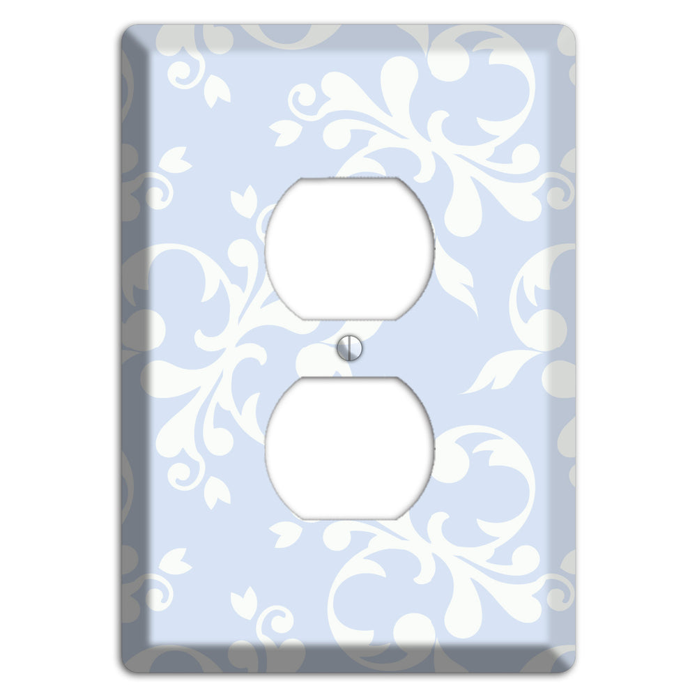Light Blue Victorian Toile Duplex Outlet Wallplate