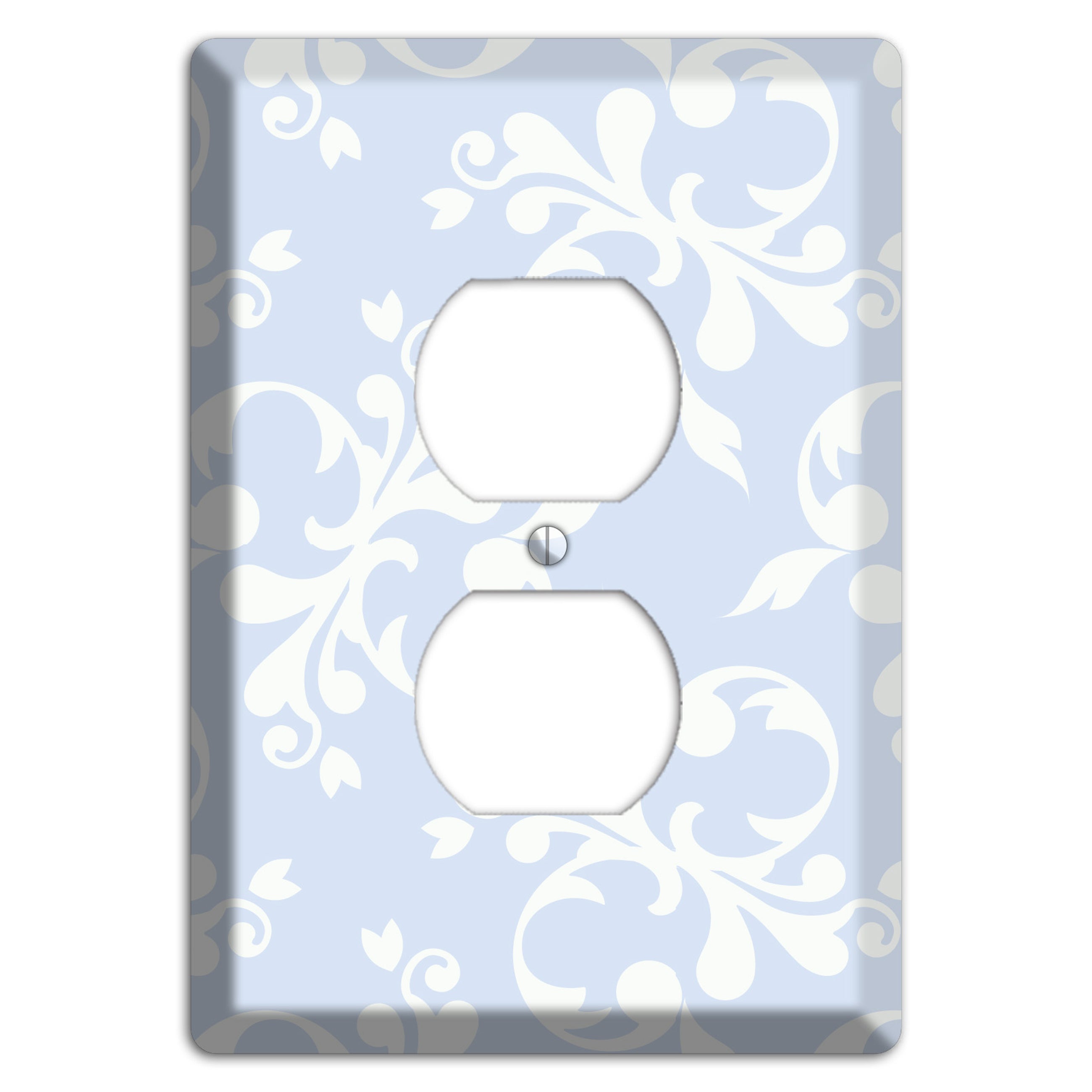 Light Blue Victorian Toile Duplex Outlet Wallplate