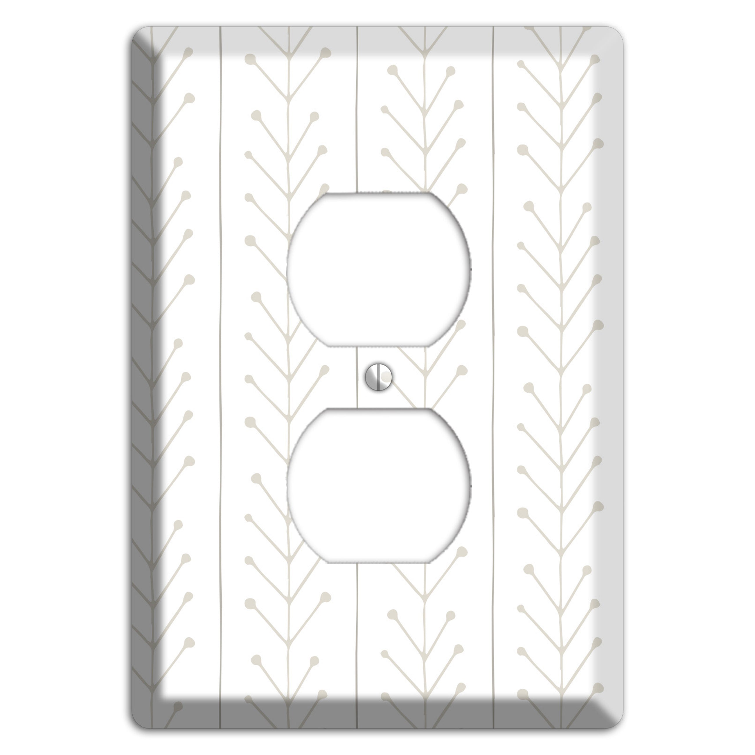 Simple Scandanavian Style F Duplex Outlet Wallplate