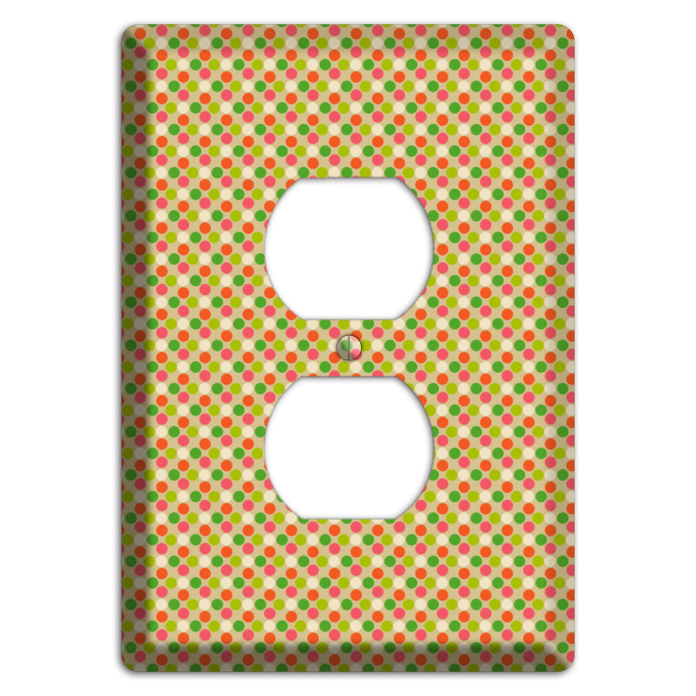 Yellow Plaid Duplex Outlet Wallplate