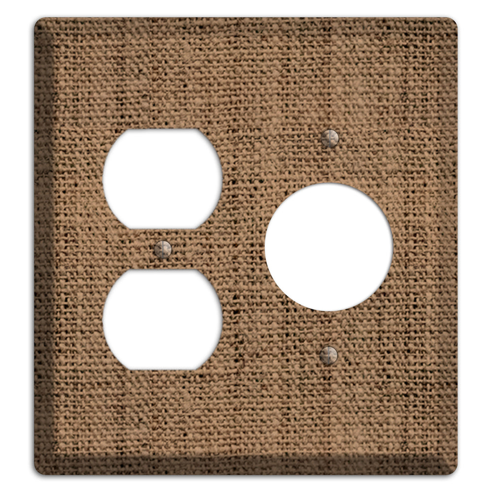 Beaver Burlap Duplex / Receptacle Wallplate