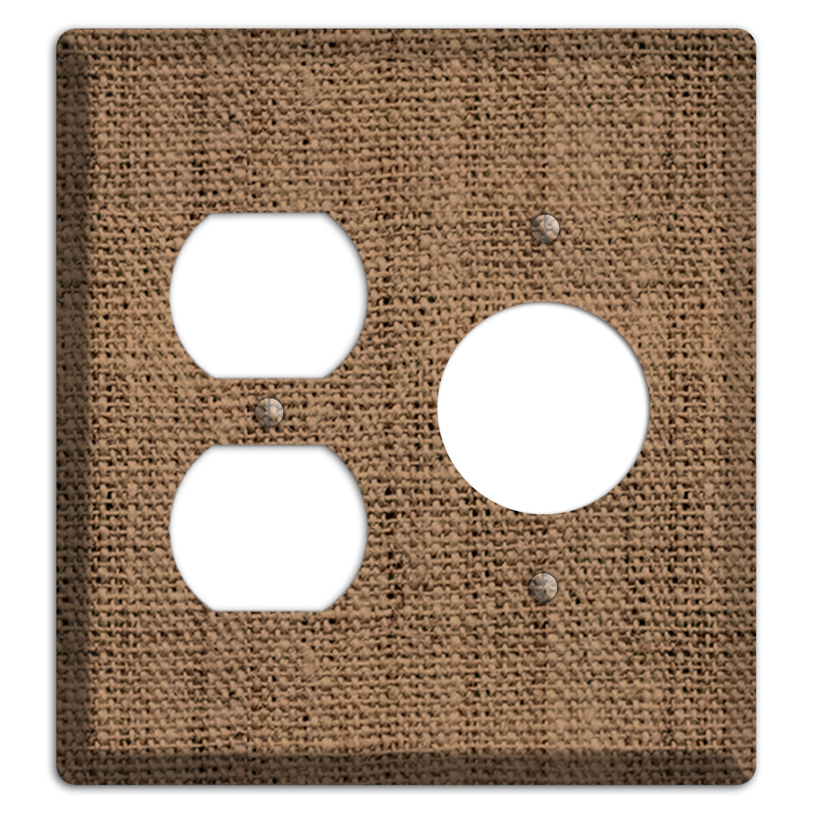 Beaver Burlap Duplex / Receptacle Wallplate