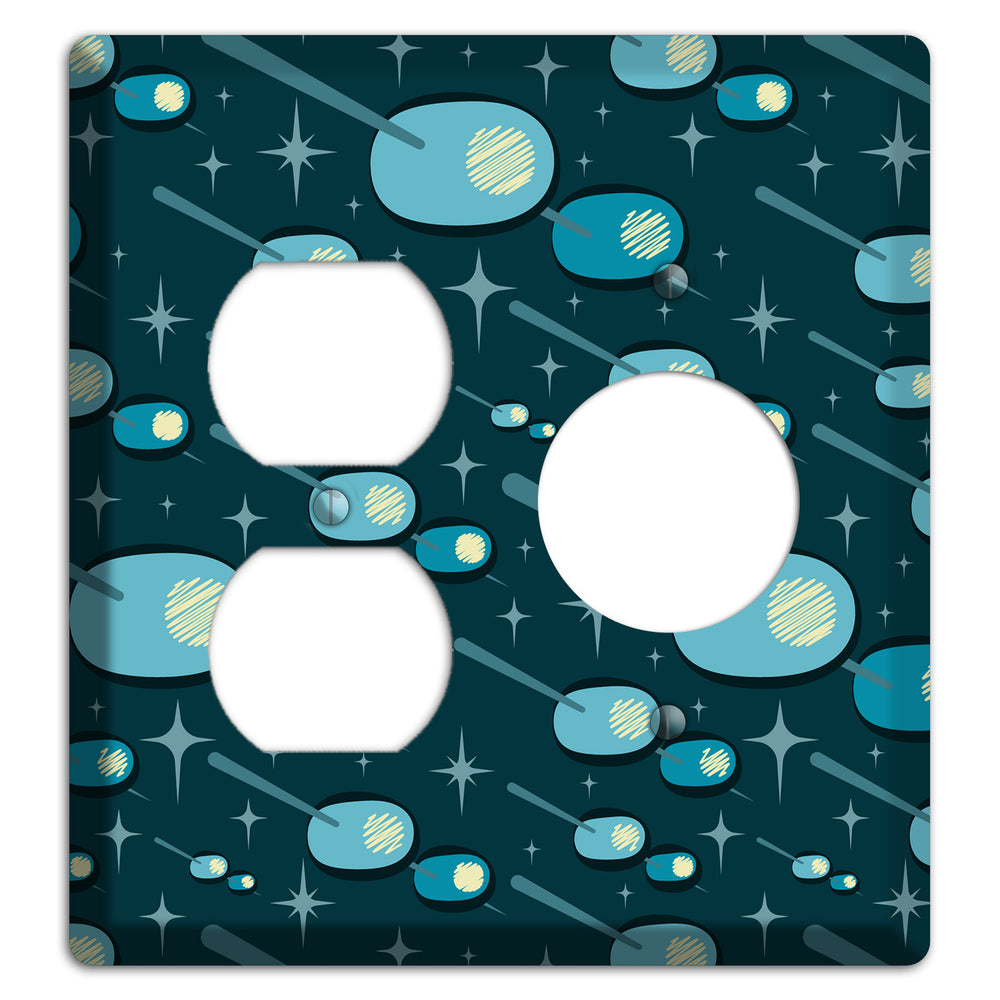 Navy Olives Duplex / Receptacle Wallplate