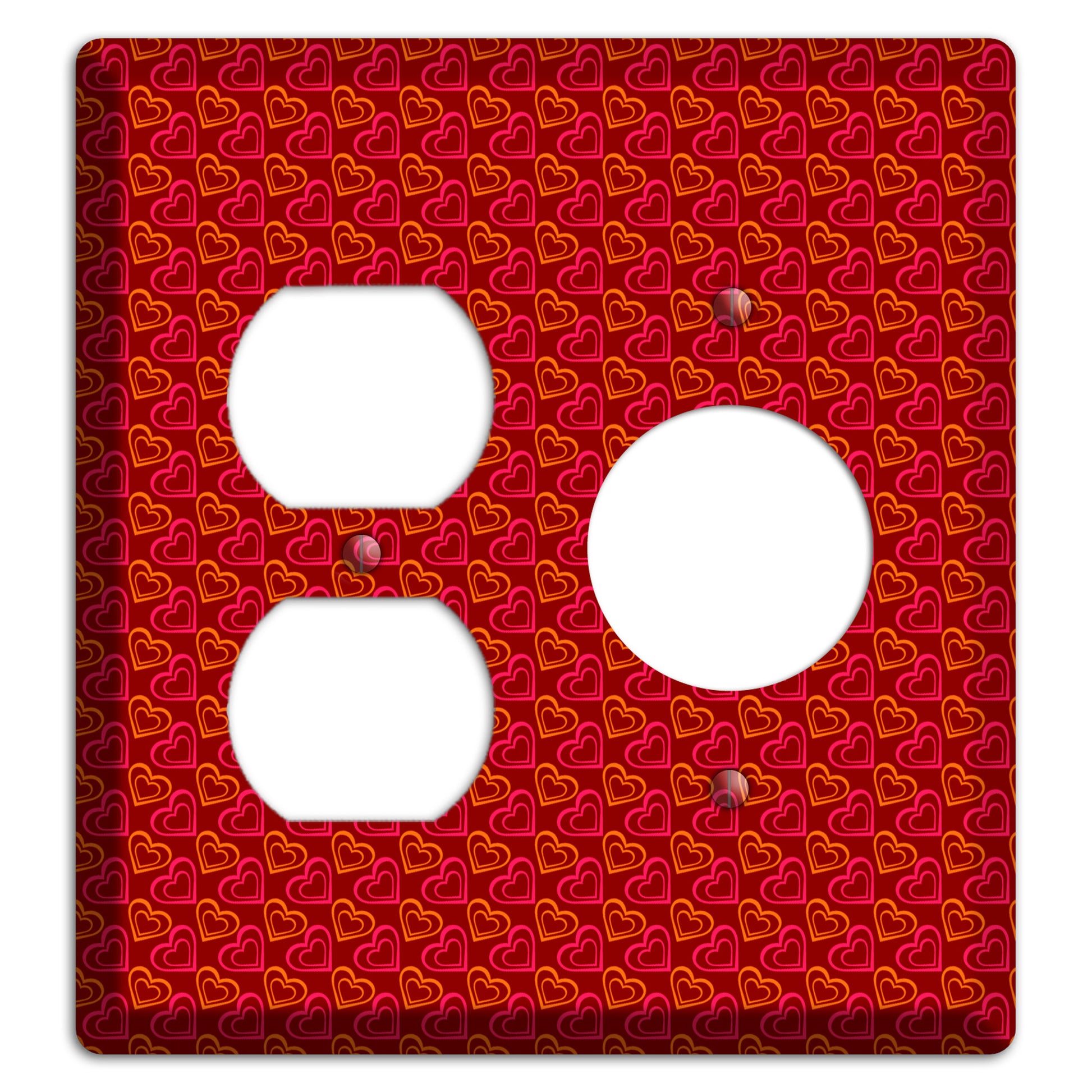 Red and Orange Hearts Duplex / Receptacle Wallplate