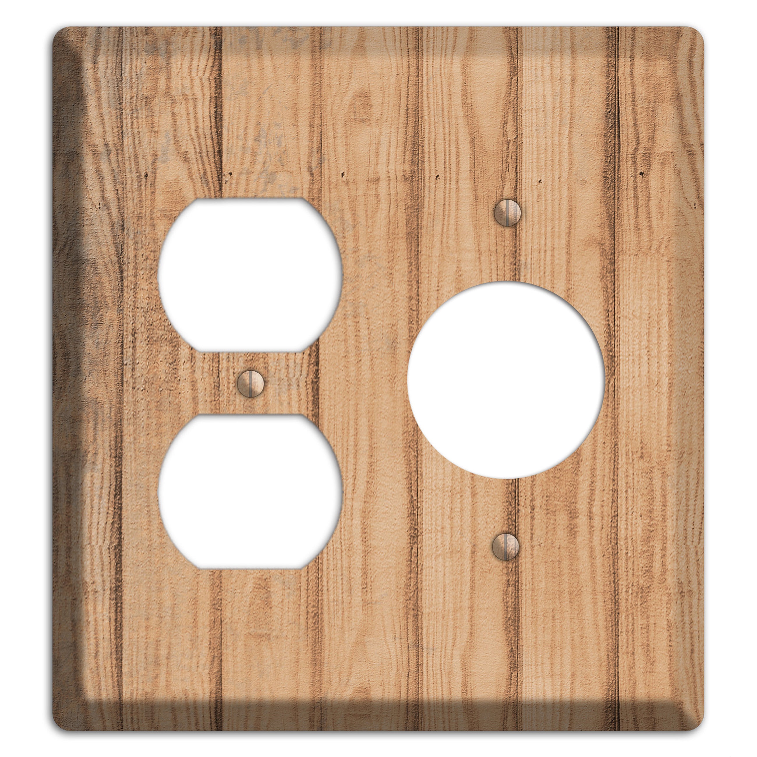 Tan Weathered Wood Duplex / Receptacle Wallplate