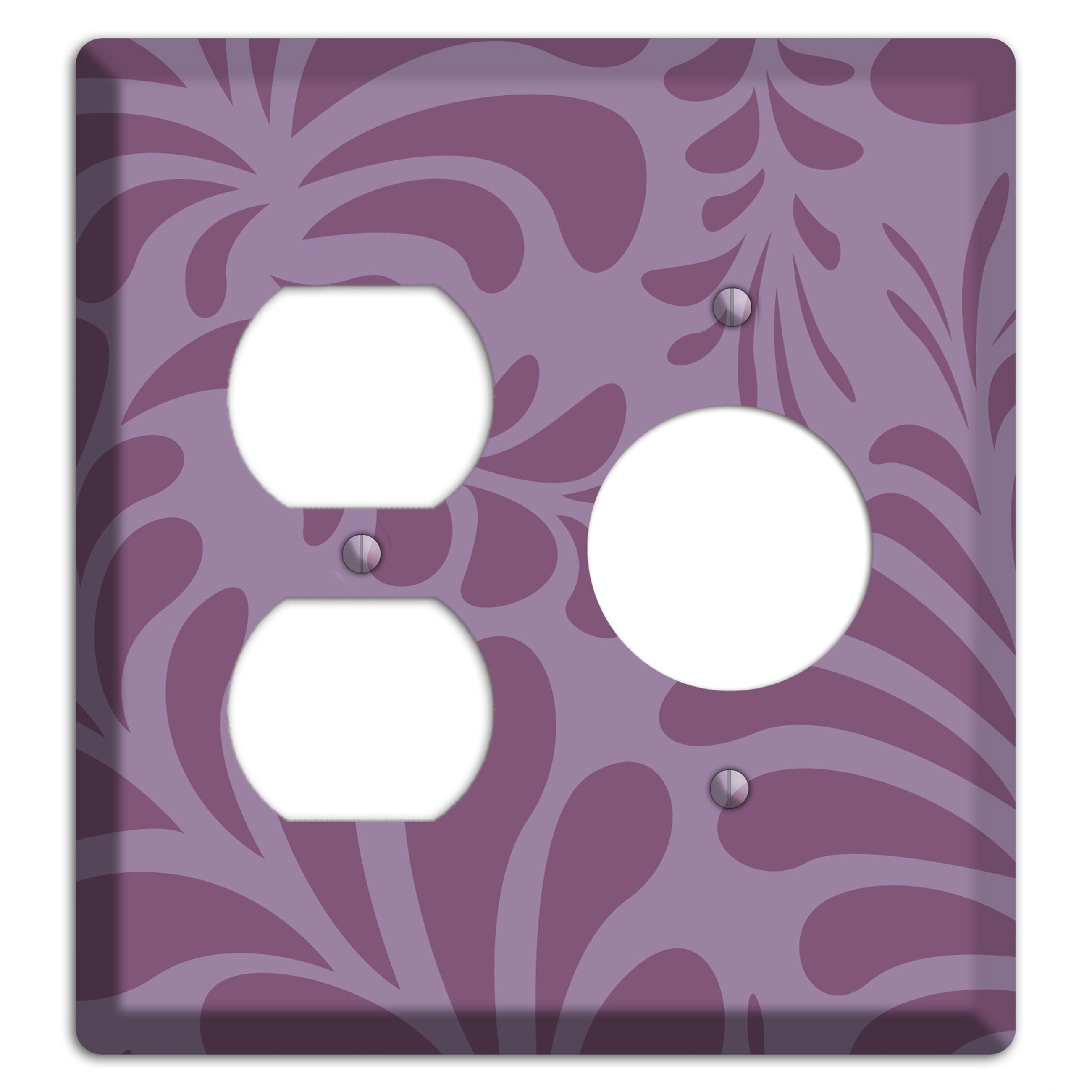 Purple Herati Duplex / Receptacle Wallplate