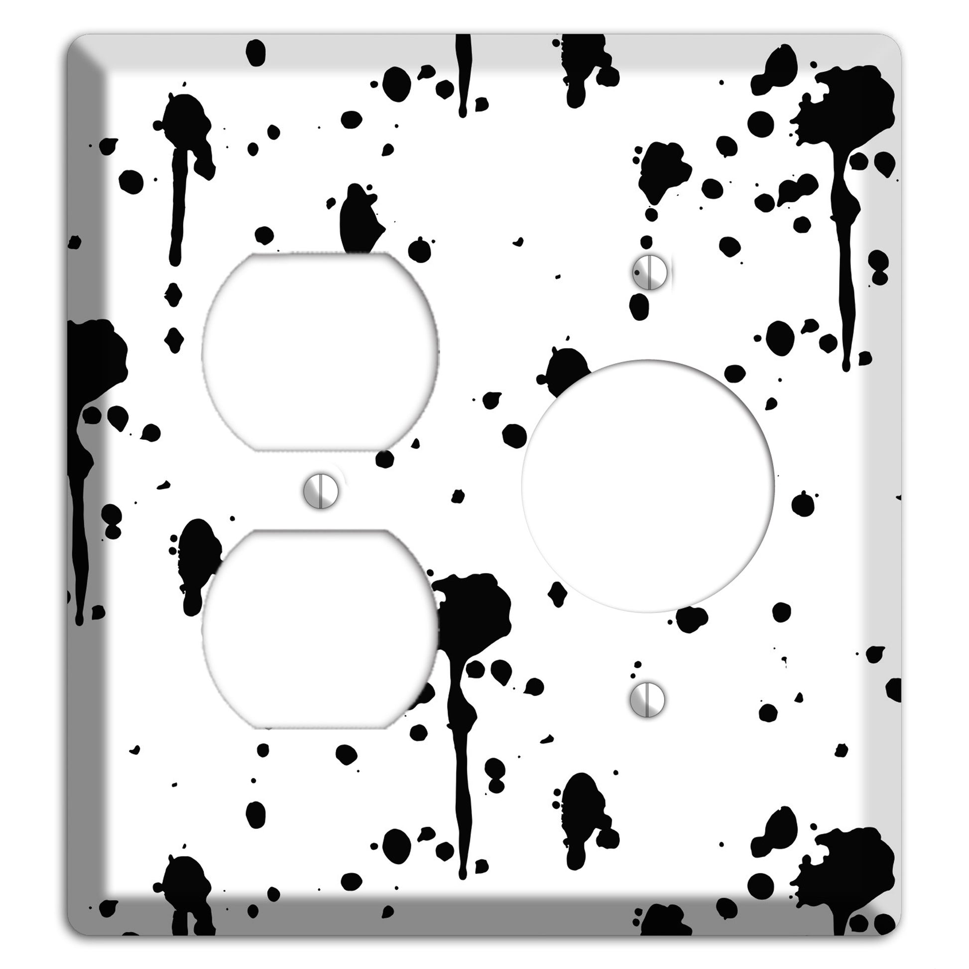 Ink Drips 1 Duplex / Receptacle Wallplate