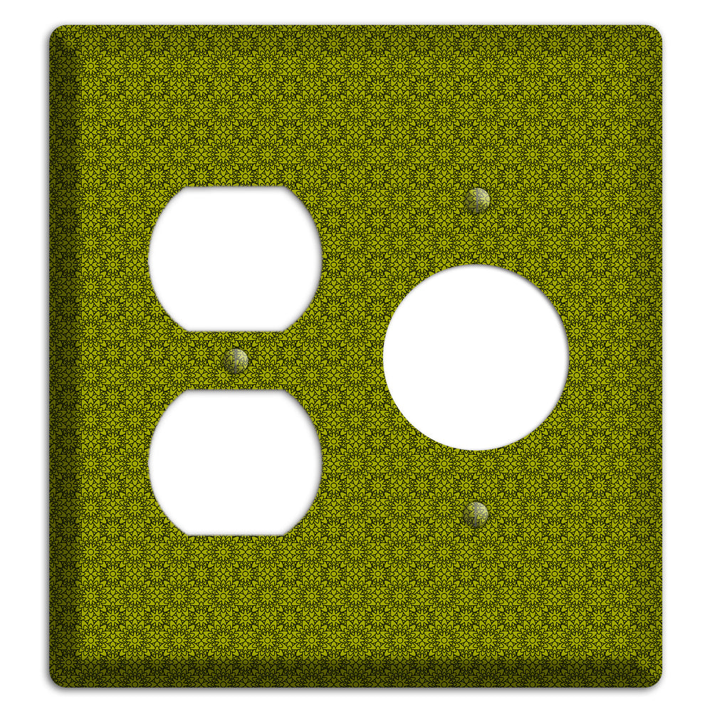 Multi Green Foulard Duplex / Receptacle Wallplate